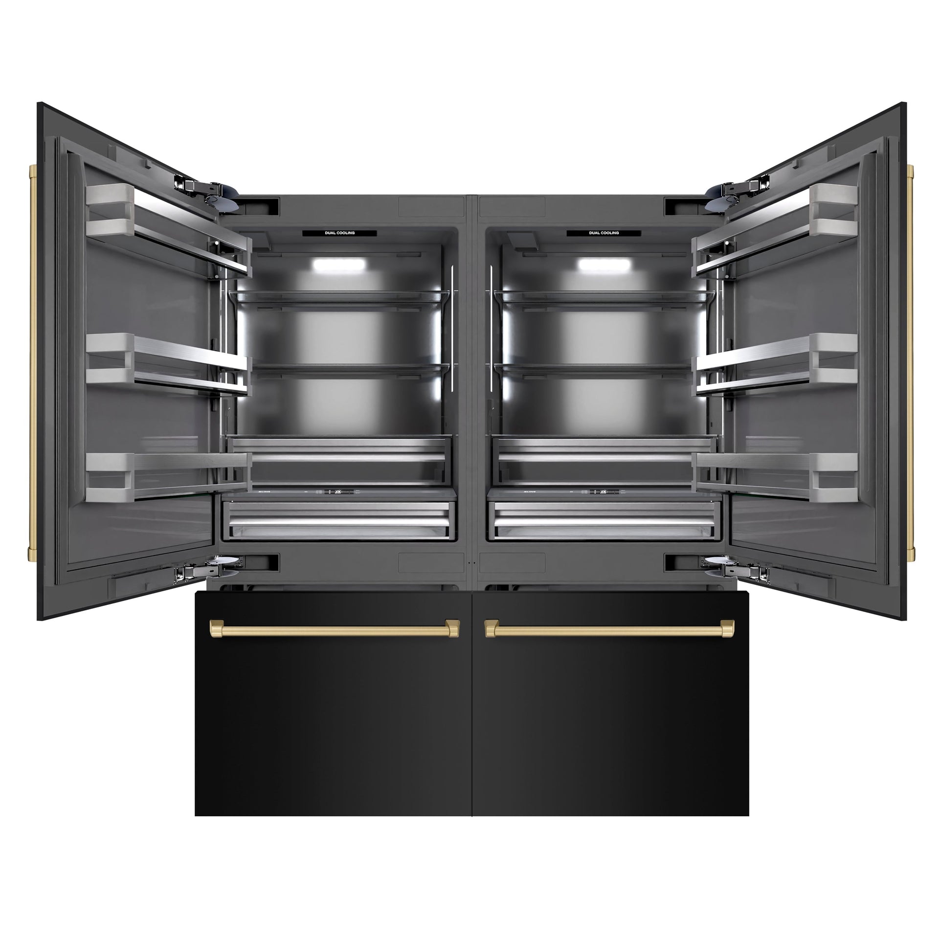 zline-72-in-french-door-built-in-bottom-freezer-refrigerator-39-6-cu-ft-water-dispensers-ice-makers-black-stainless-steel-graphite-gray-interior-champagne-bronze-accents-grbitz-bs-72-cb