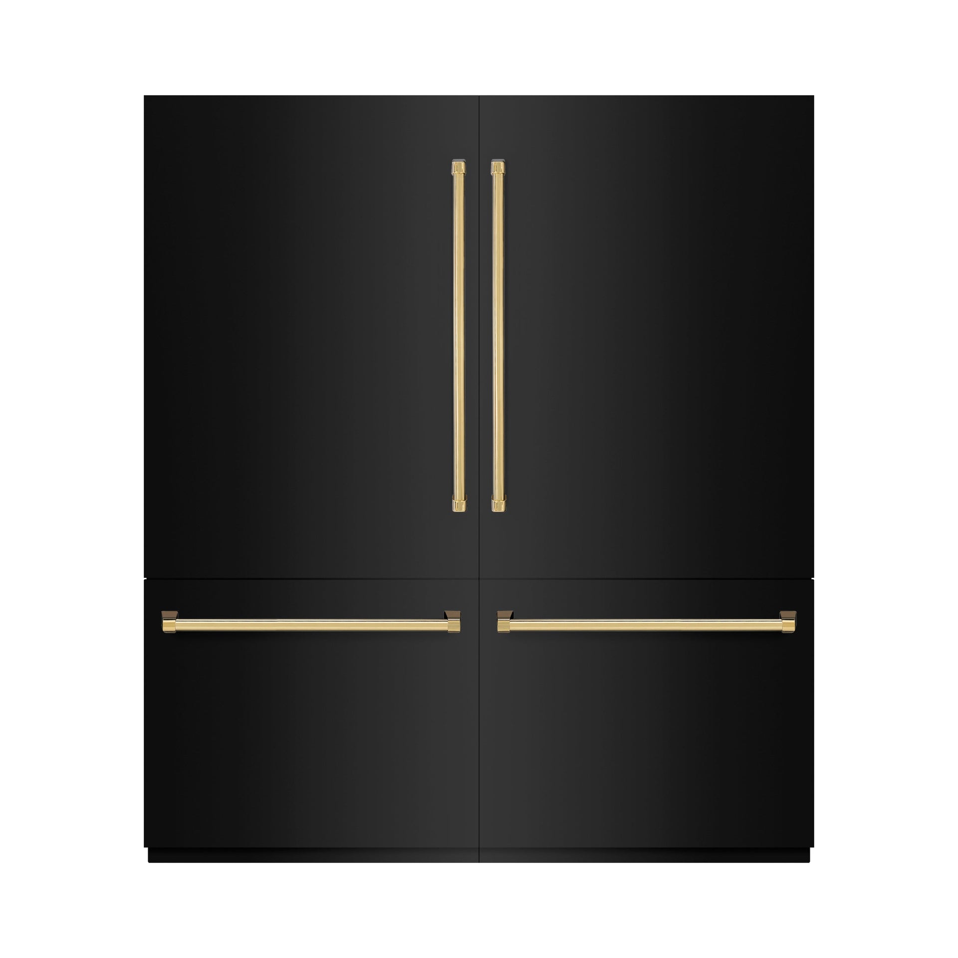 zline-72-in-french-door-built-in-bottom-freezer-refrigerator-39-6-cu-ft-water-dispensers-ice-makers-black-stainless-steel-graphite-gray-interior-polished-gold-accents-grbitz-bs-72-g
