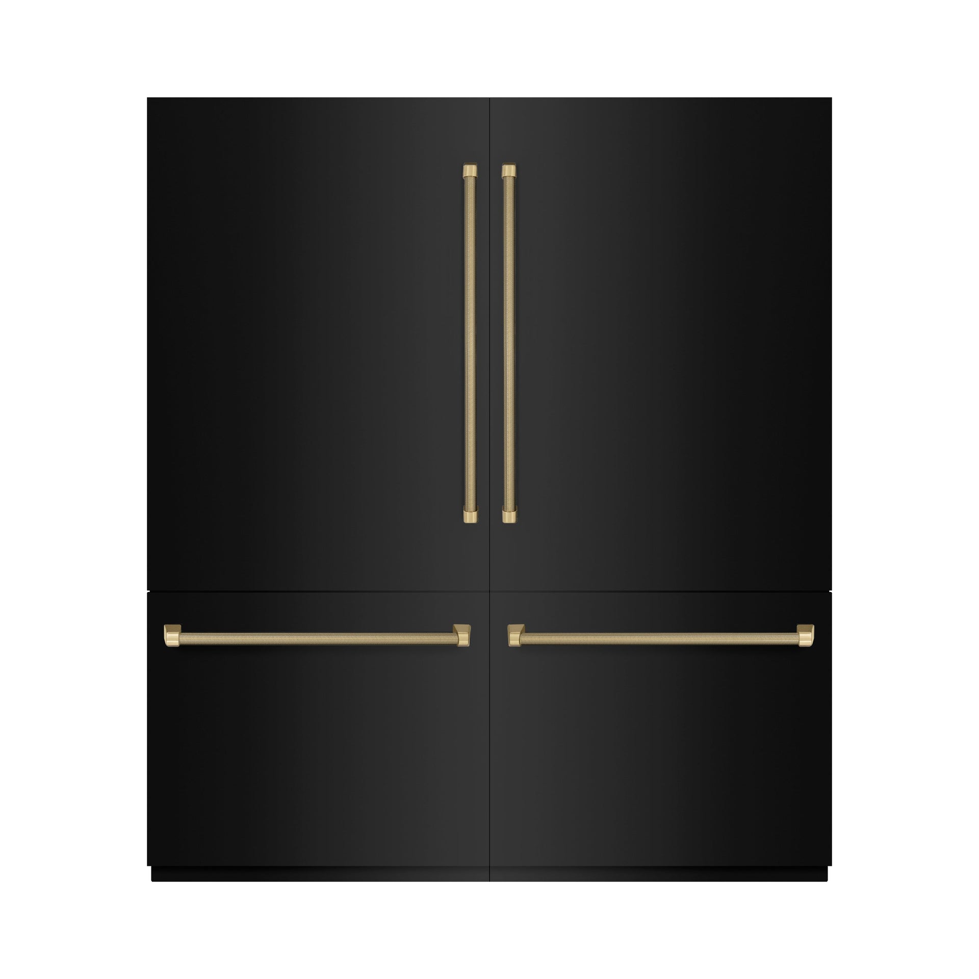zline-72-in-french-door-built-in-bottom-freezer-refrigerator-39-6-cu-ft-water-dispensers-ice-makers-black-stainless-steel-graphite-gray-interior-champagne-bronze-helix-handles-grbitz-bs72-kcb