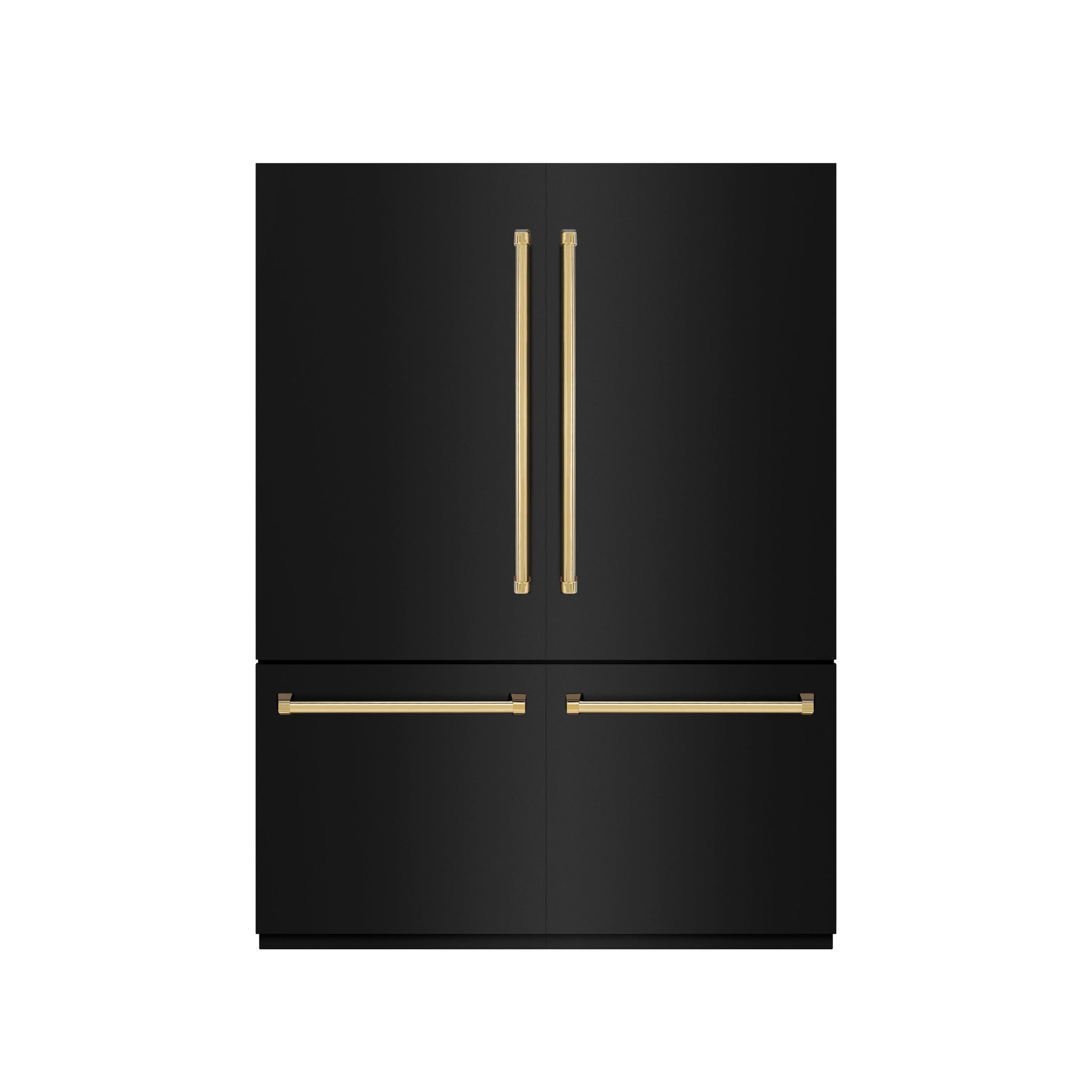 zline-60-in-french-door-built-in-bottom-freezer-refrigerator-32-2-cu-ft-water-dispenser-ice-maker-black-stainless-steel-graphite-gray-interior-polished-gold-accents-grbivz-bs-60-g