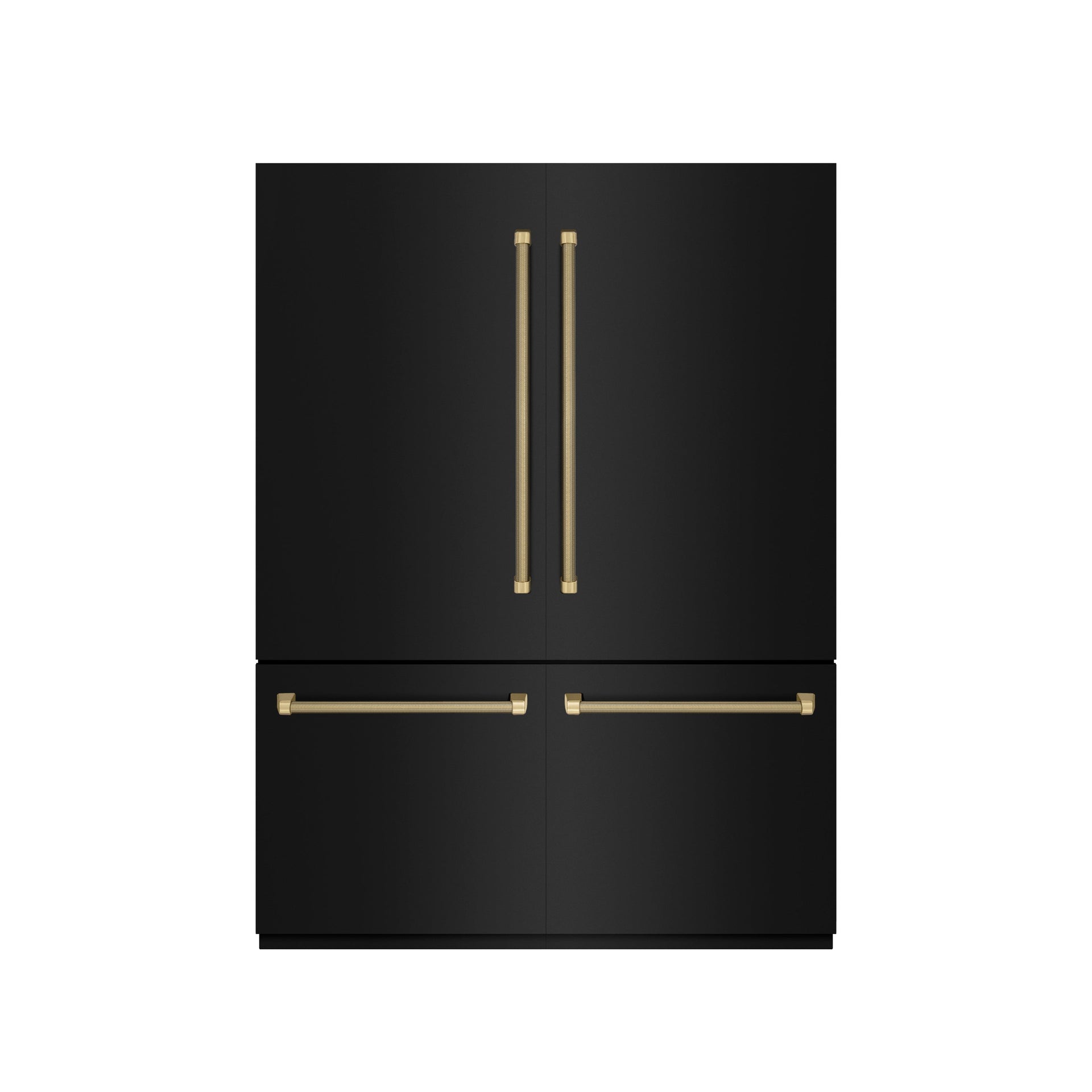 zline-60-in-french-door-built-in-bottom-freezer-refrigerator-32-2-cu-ft-water-dispenser-ice-maker-black-stainless-steel-champagne-bronze-handles-grbivz-bs60kcb