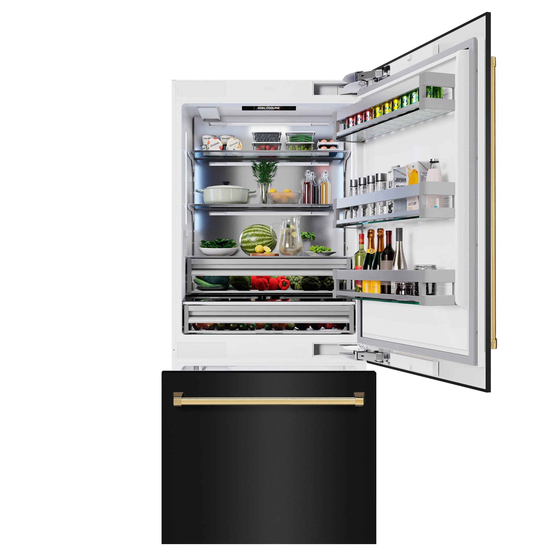zline-36-in-built-in-bottom-freezer-refrigerator-19-8-cu-ft-water-dispenser-ice-maker-black-stainless-steel-polished-gold-accents-rbitz-bs-36-g