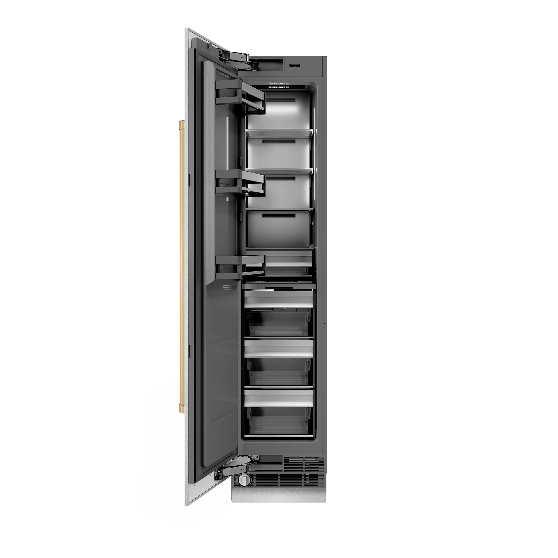 zline-autograph-18-8-6-cu-ft-left-hinge-column-freezer-in-satin-stainless-steel-with-graphite-gray-interior-and-champagne-bronze-accents-rcfvlz-sn-18-cb