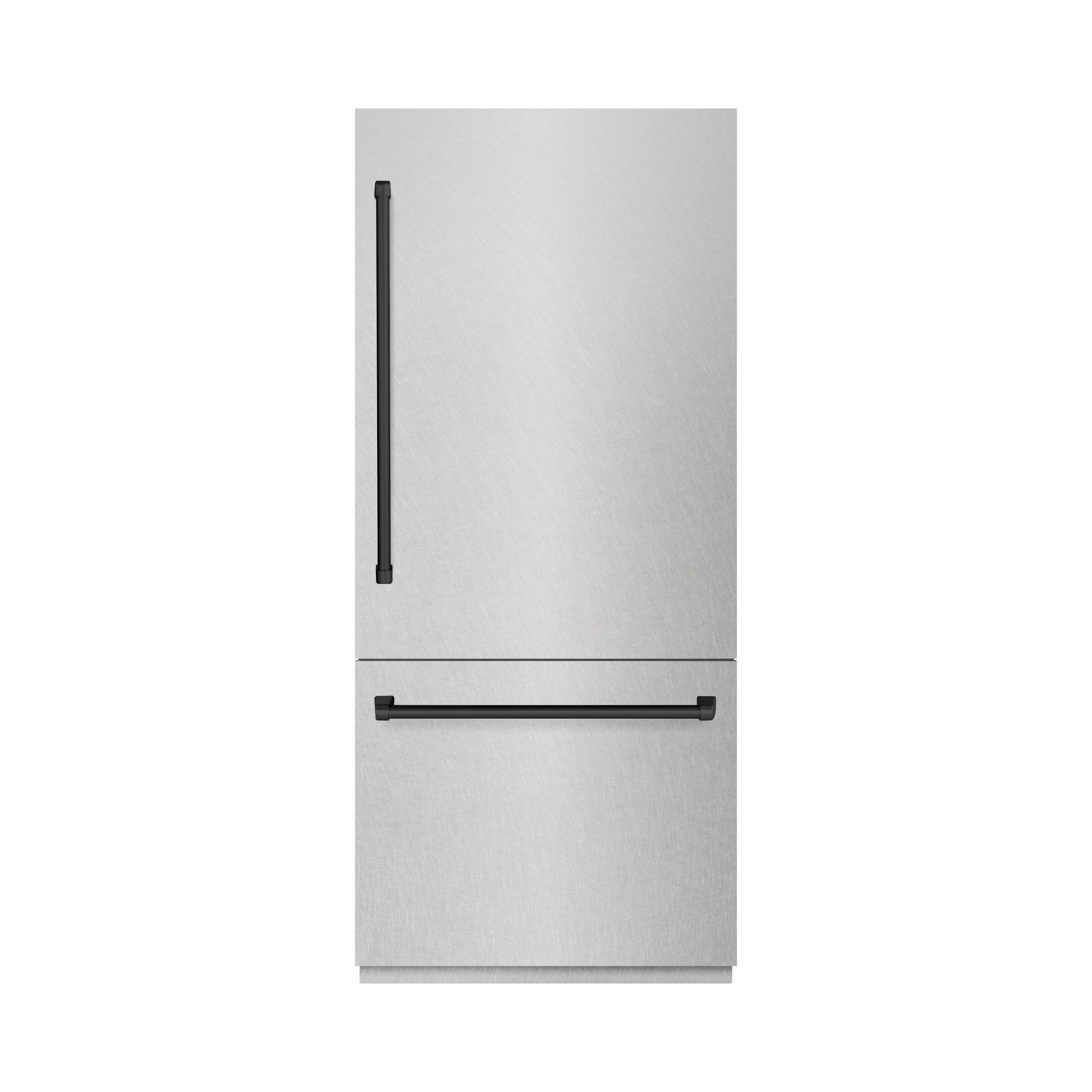 zline-36-in-built-in-bottom-freezer-refrigerator-19-8-cu-ft-water-dispenser-ice-maker-satin-stainless-steel-graphite-gray-interior-matte-black-accents-grbitz-sn-36-mb