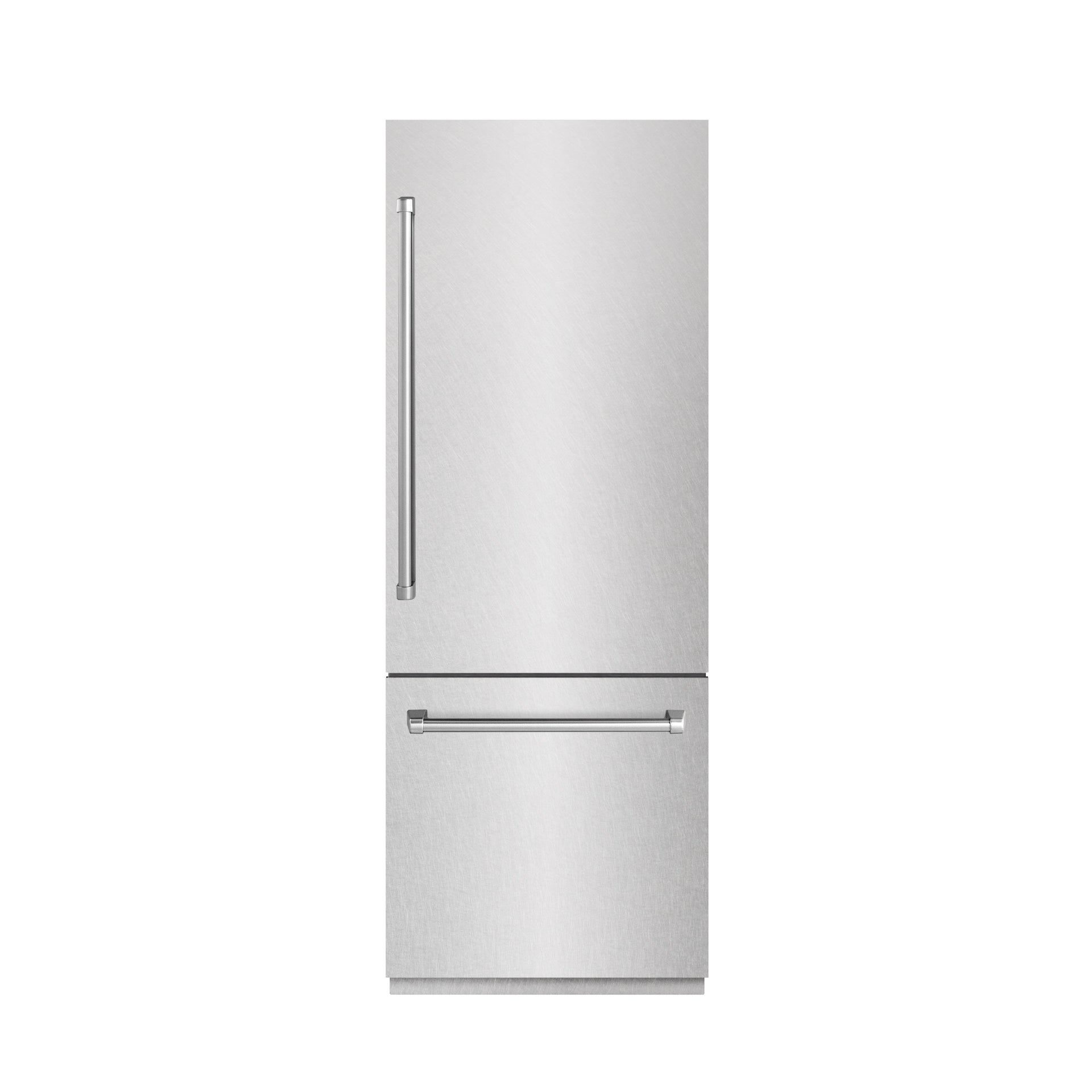 zline-30-in-built-in-bottom-freezer-refrigerator-16-1-cu-ft-with-water-dispenser-ice-maker-satin-stainless-steel-graphite-gray-interior-grbiv-sn-30