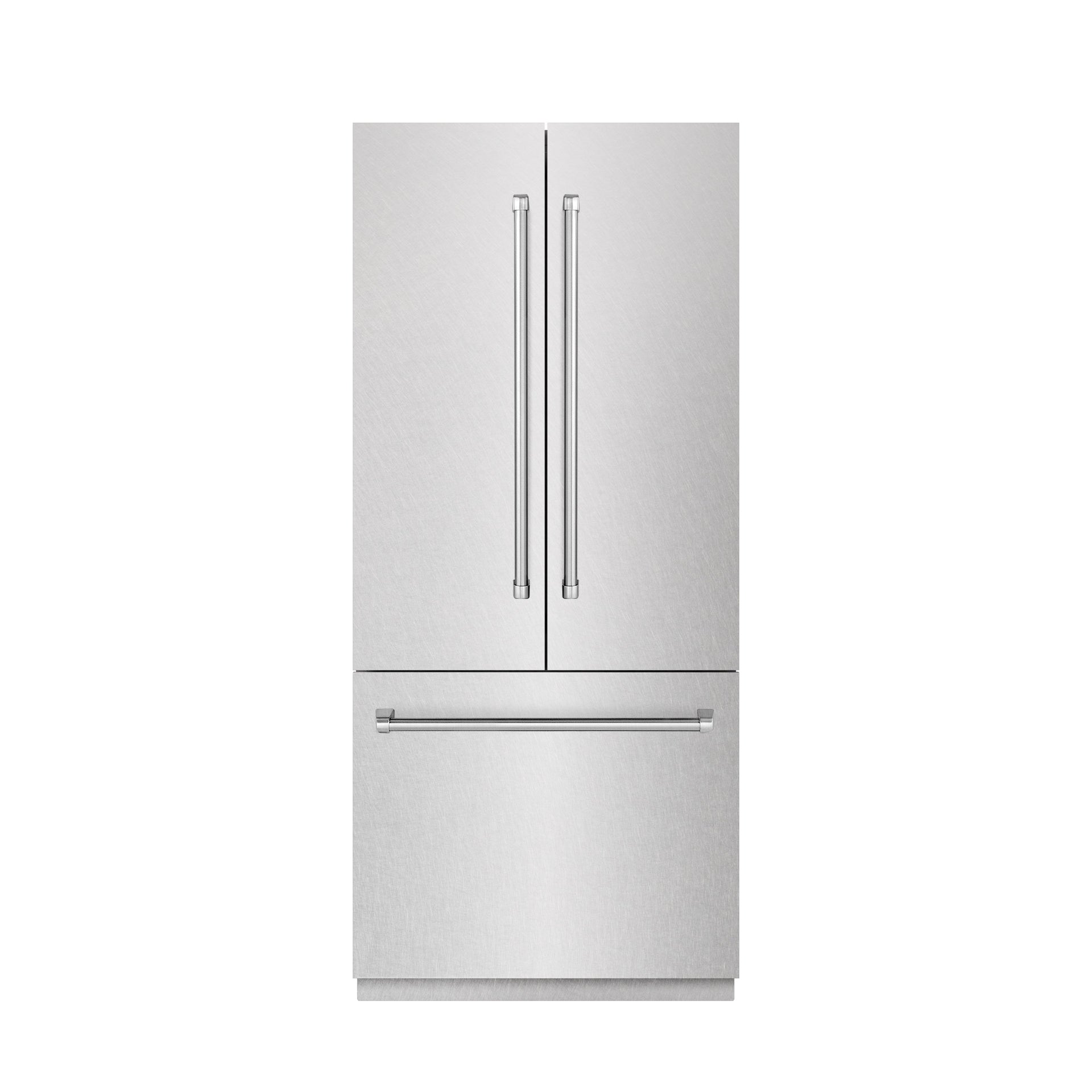 zline-36-in-french-door-built-in-bottom-freezer-refrigerator-19-6-cu-ft-with-water-dispenser-ice-maker-satin-stainless-steel-graphite-gray-interior-grbiv-sn-36