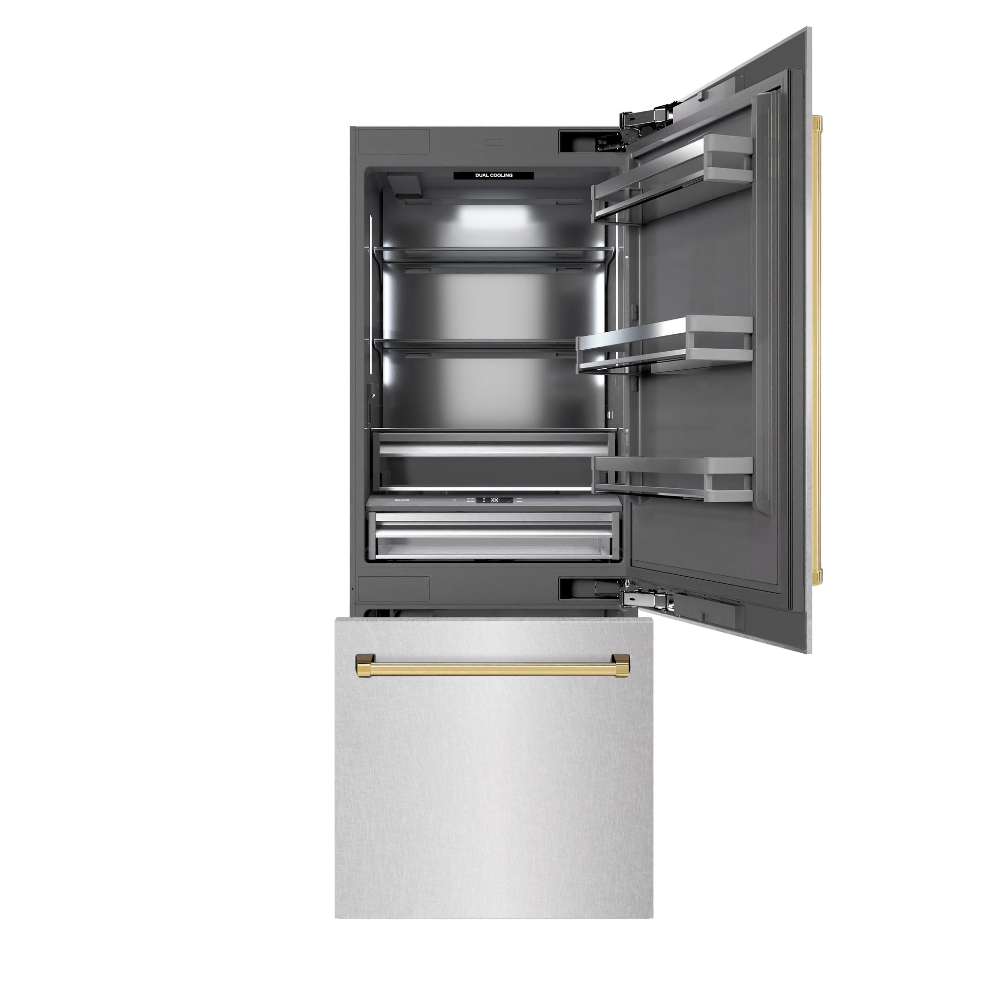 zline-30-in-built-in-bottom-freezer-refrigerator-16-1-cu-ft-water-dispenser-ice-maker-satin-stainless-steel-graphite-gray-interior-polished-gold-accents-grbivz-sn-30-g