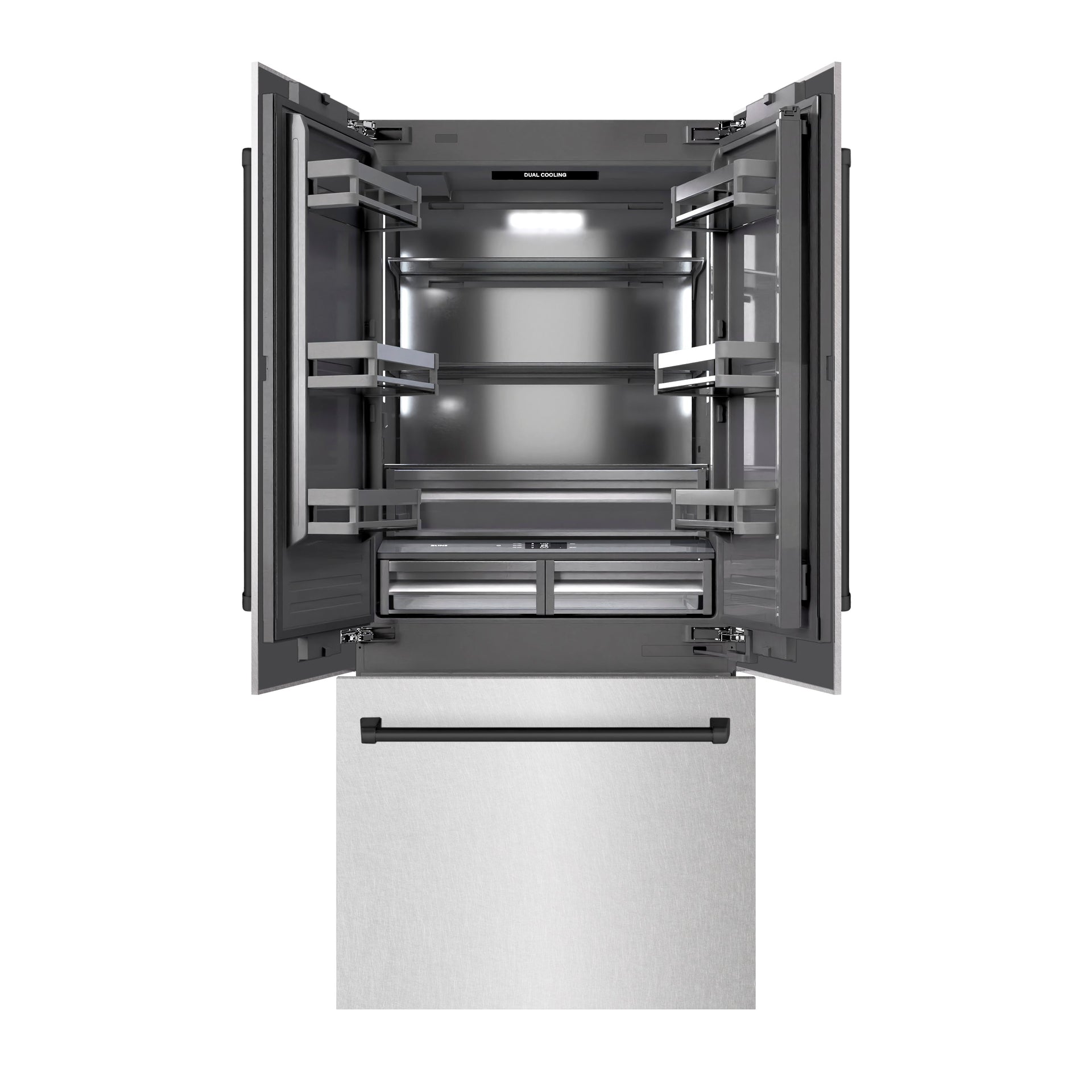zline-36-in-french-door-built-in-bottom-freezer-refrigerator-19-6-cu-ft-water-dispenser-ice-maker-matte-black-accents-satin-stainless-steel-grbivz-sn-36-mb