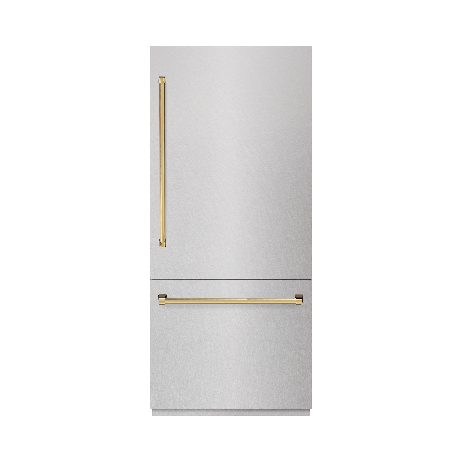 zline-36-in-built-in-bottom-freezer-refrigerator-19-8-cu-ft-water-dispenser-ice-maker-satin-stainless-steel-polished-gold-accents-rbitz-sn-36-g