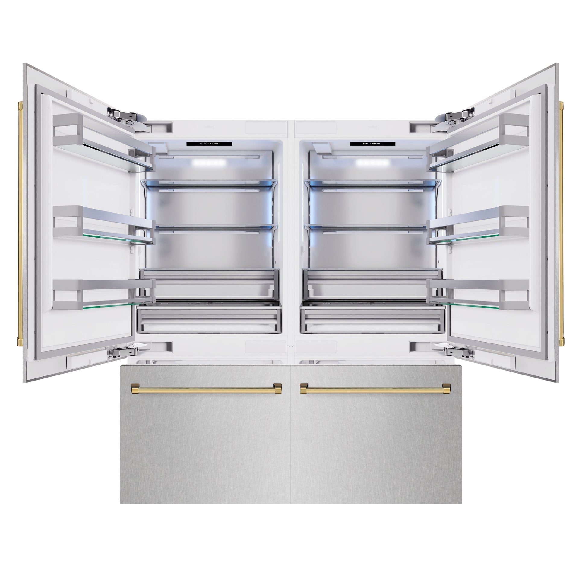 zline-72-in-built-in-french-door-bottom-freezer-refrigerator-39-6-cu-ft-water-dispensers-ice-makers-satin-stainless-steel-polished-gold-accents-rbitz-sn-72-g