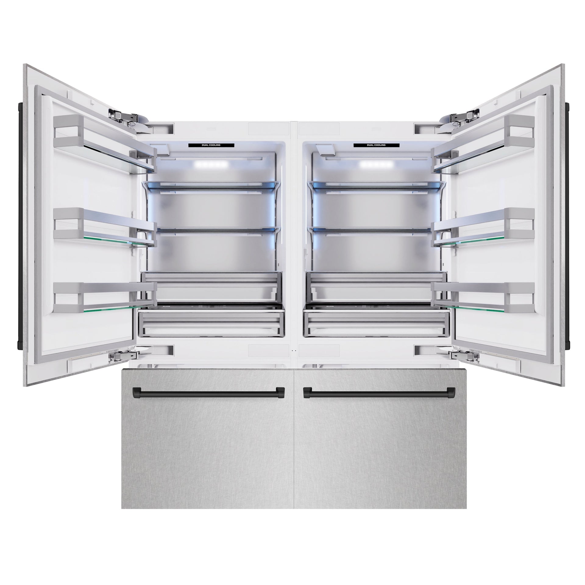 zline-72-in-french-door-built-in-bottom-freezer-refrigerator-39-6-cu-ft-dual-water-dispensers-ice-makers-satin-stainless-steel-matte-black-accents-rbitz-sn-72-mb