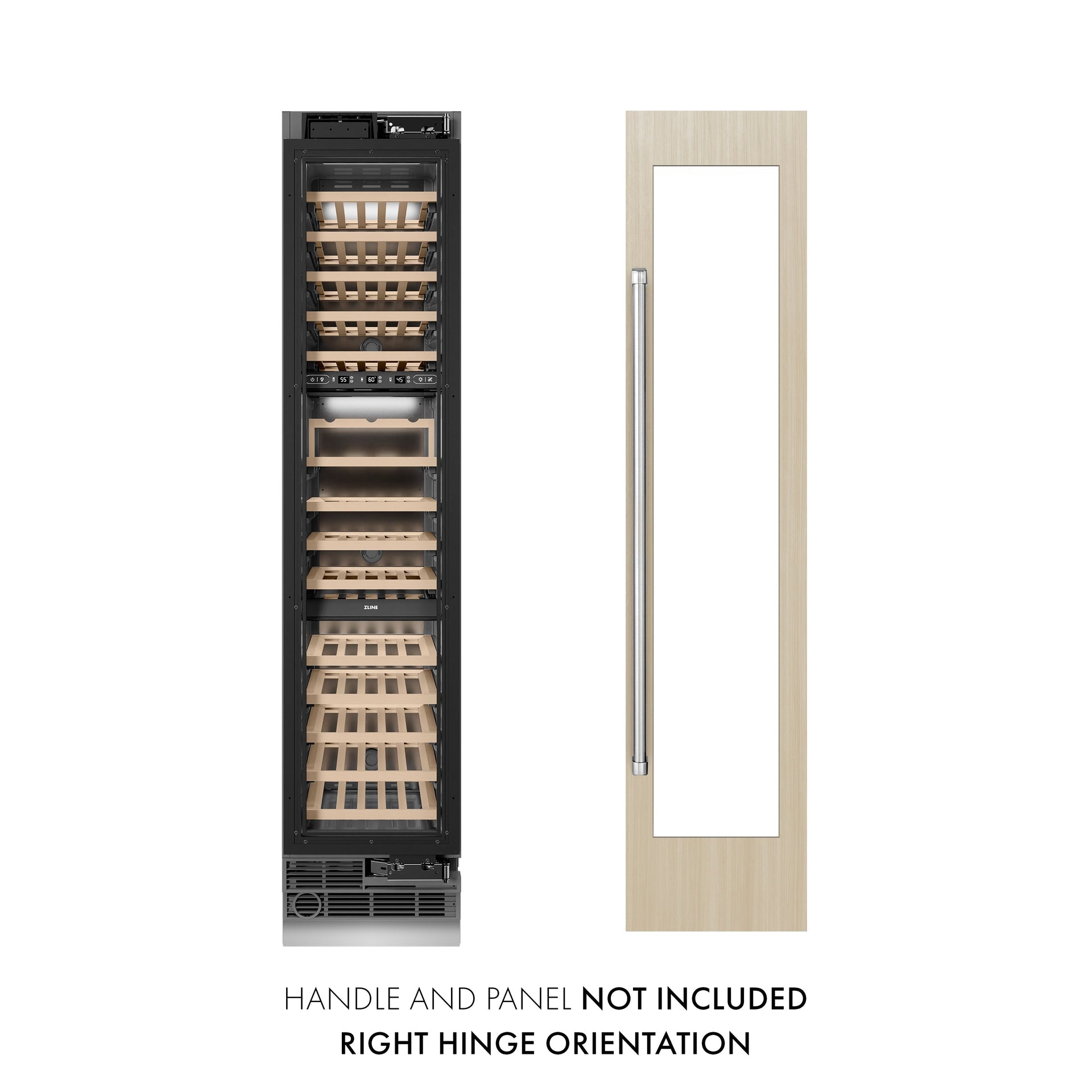 zline-18-9-0-cu-ft-triple-zone-68-bottle-panel-ready-right-hinge-column-wine-cooler-rbcwvr-18