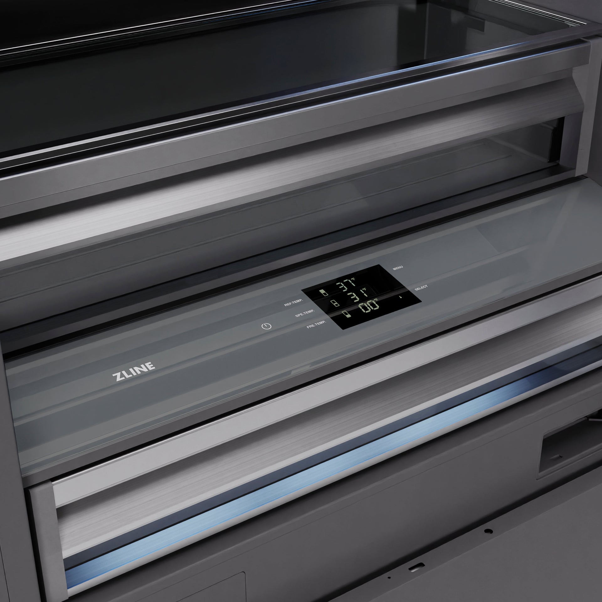 zline-72-in-panel-ready-french-door-built-in-bottom-freezer-refrigerator-39-6-cu-ft-with-water-dispensers-ice-makers-graphite-gray-interior-grbit-72