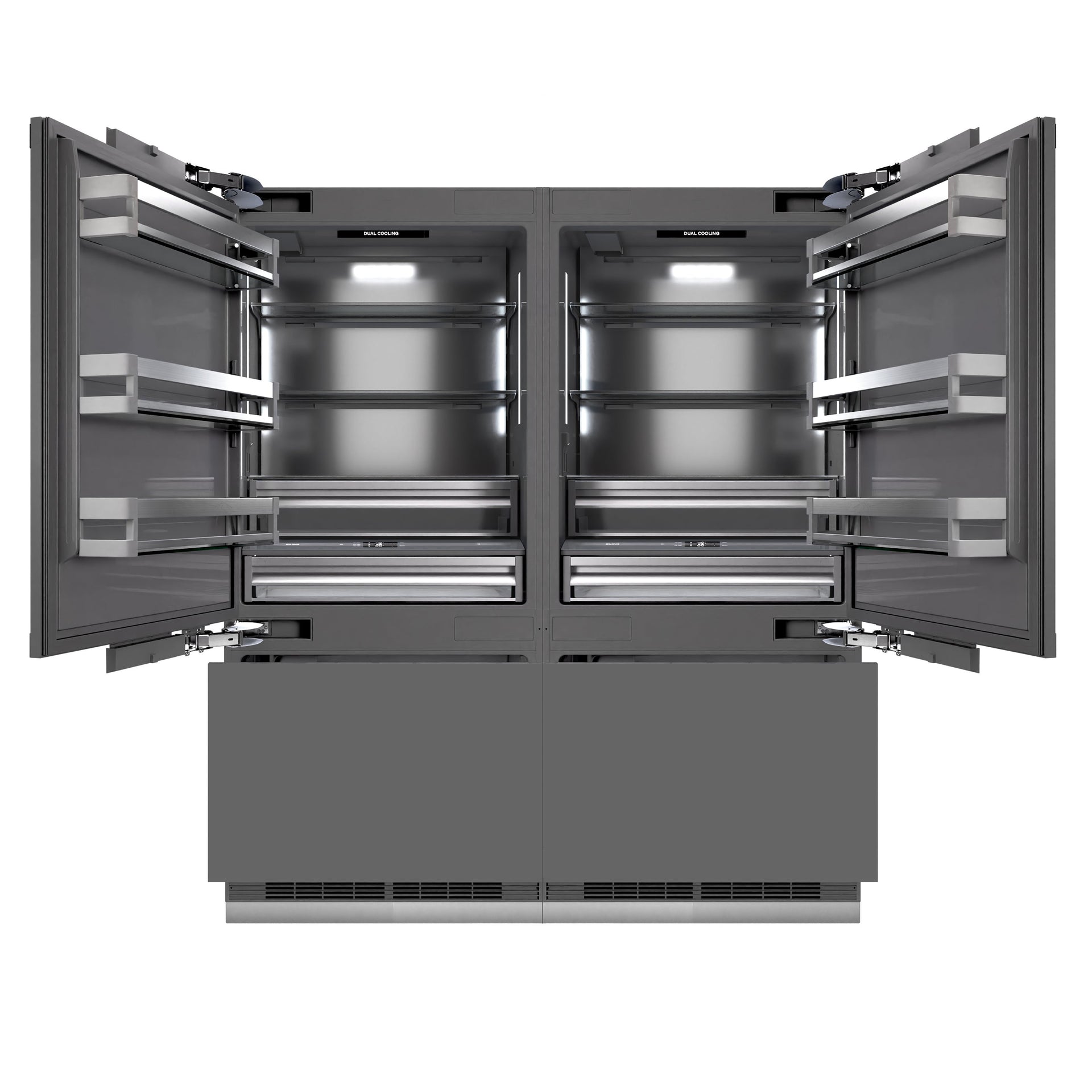 zline-72-in-panel-ready-french-door-built-in-bottom-freezer-refrigerator-39-6-cu-ft-with-water-dispensers-ice-makers-graphite-gray-interior-grbit-72