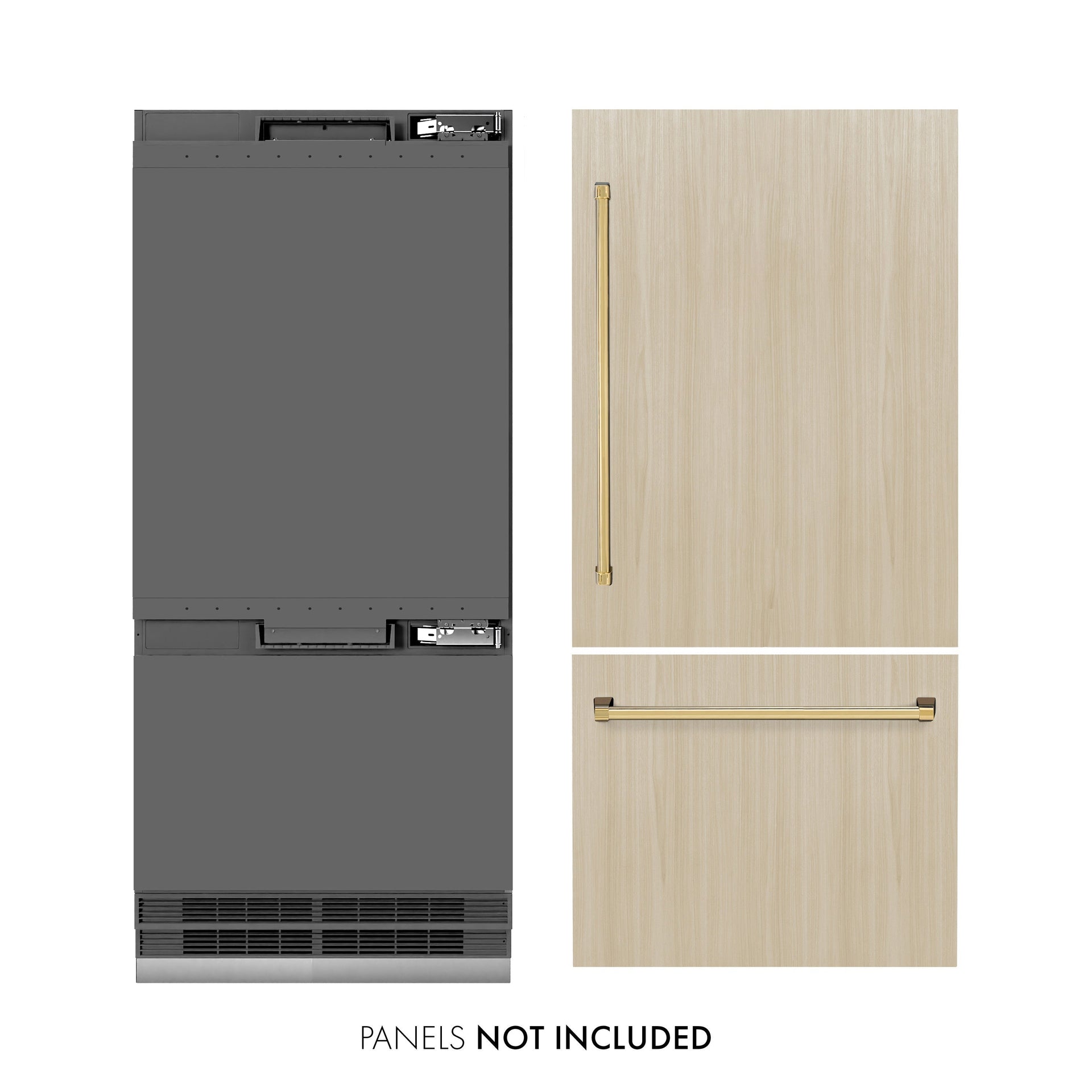 zline-36-in-built-in-bottom-freezer-refrigerator-19-8-cu-ft-panel-ready-water-dispenser-ice-maker-graphite-gray-interior-polished-gold-accents-grbitz-36-g