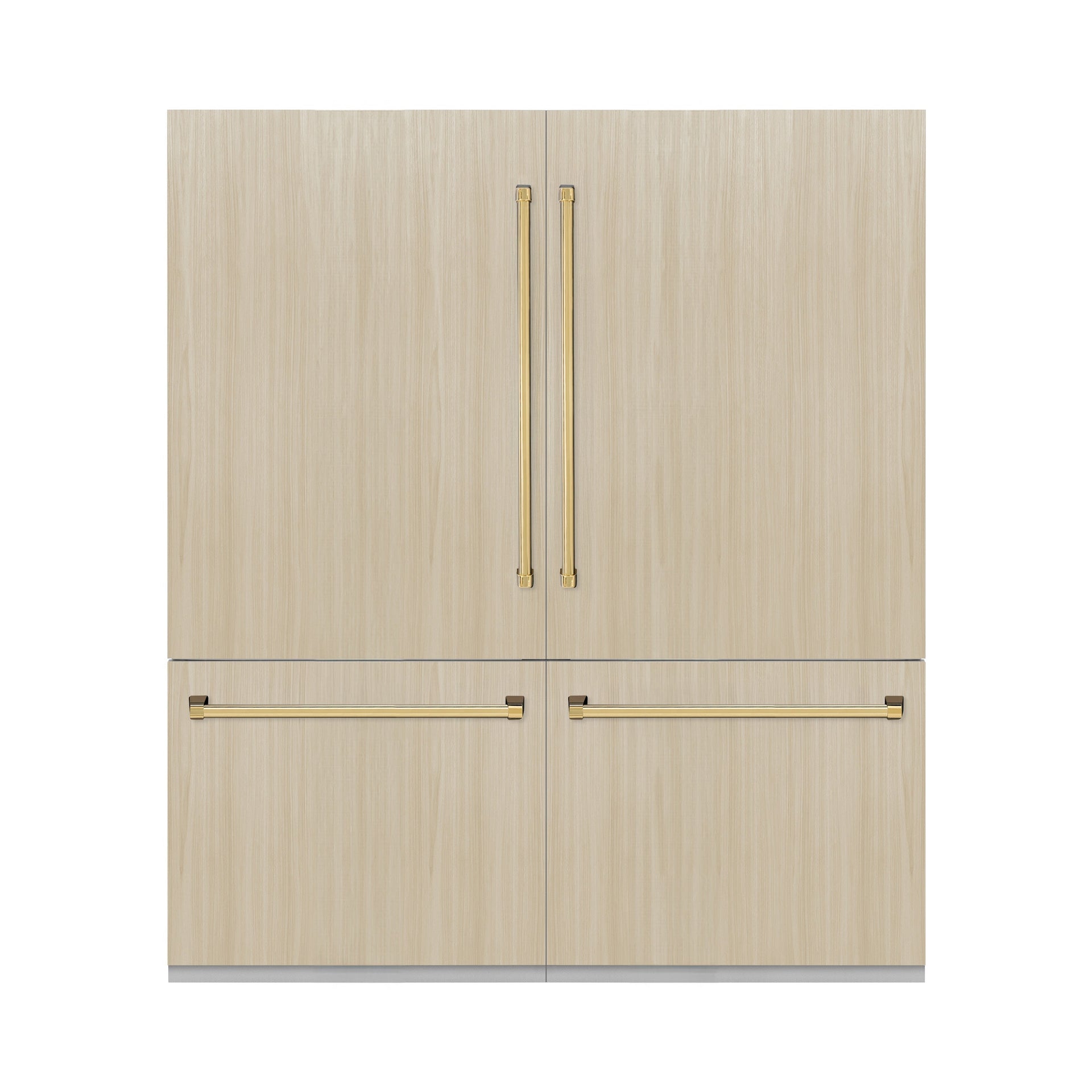 zline-72-in-panel-ready-french-door-built-in-bottom-freezer-refrigerator-39-6-cu-ft-water-dispensers-ice-makers-graphite-gray-interior-polished-gold-accents-grbitz-72-g