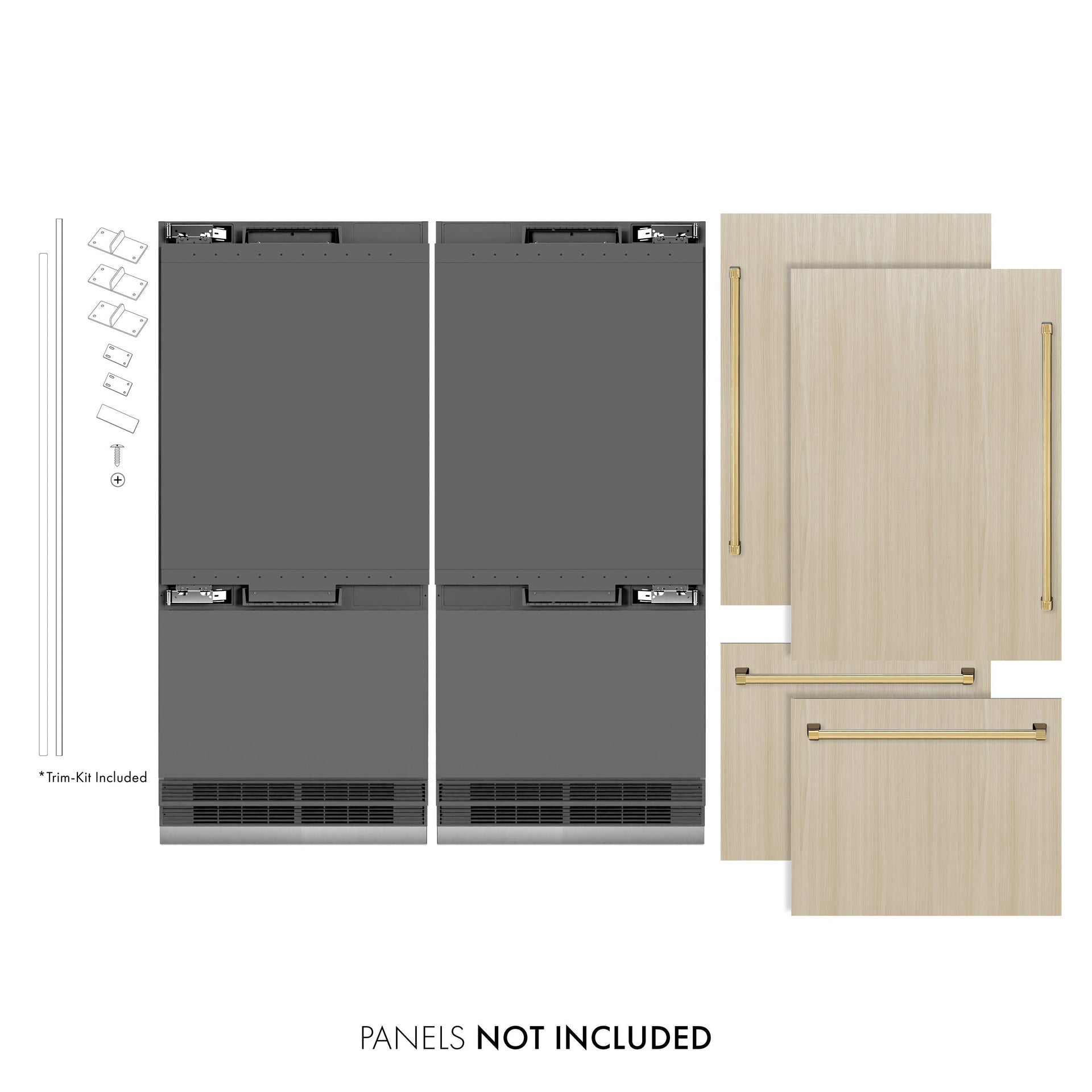 zline-72-in-panel-ready-french-door-built-in-bottom-freezer-refrigerator-39-6-cu-ft-water-dispensers-ice-makers-graphite-gray-interior-polished-gold-accents-grbitz-72-g