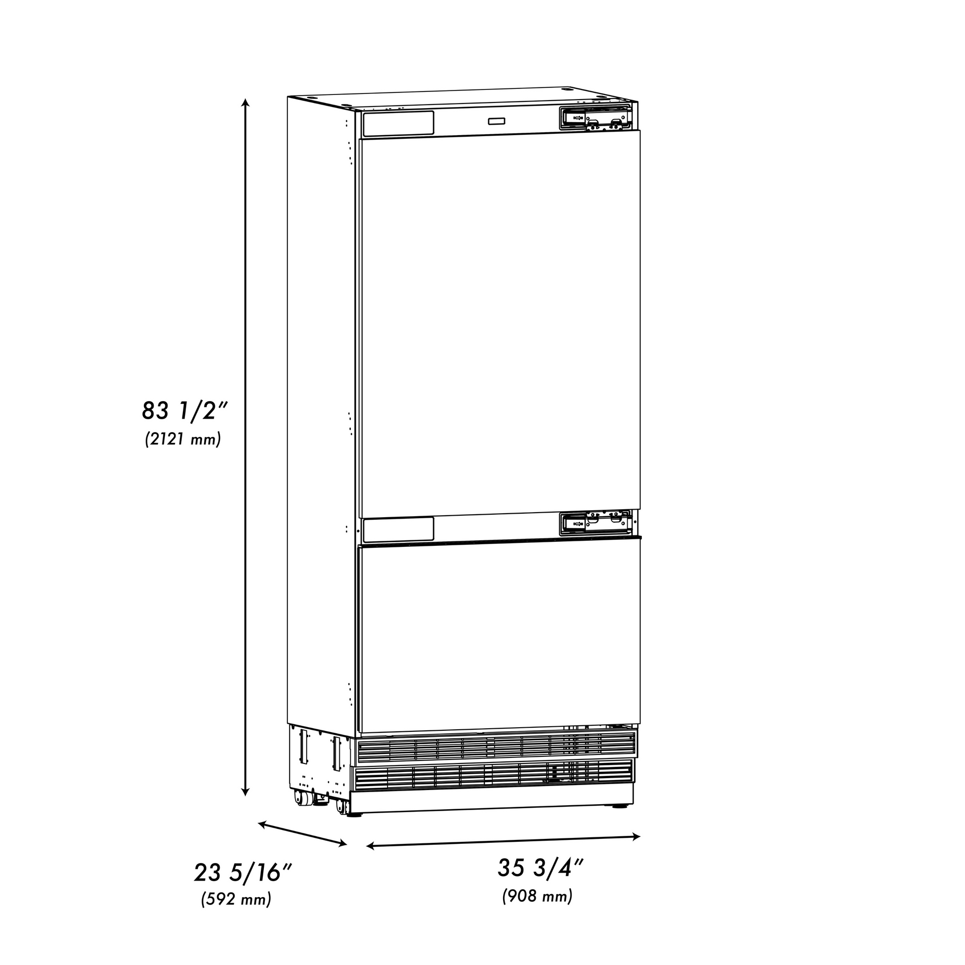 zline-36-in-panel-ready-built-in-bottom-freezer-refrigerator-19-8-cu-ft-water-dispenser-ice-maker-matte-black-accents-rbitz-36-mb