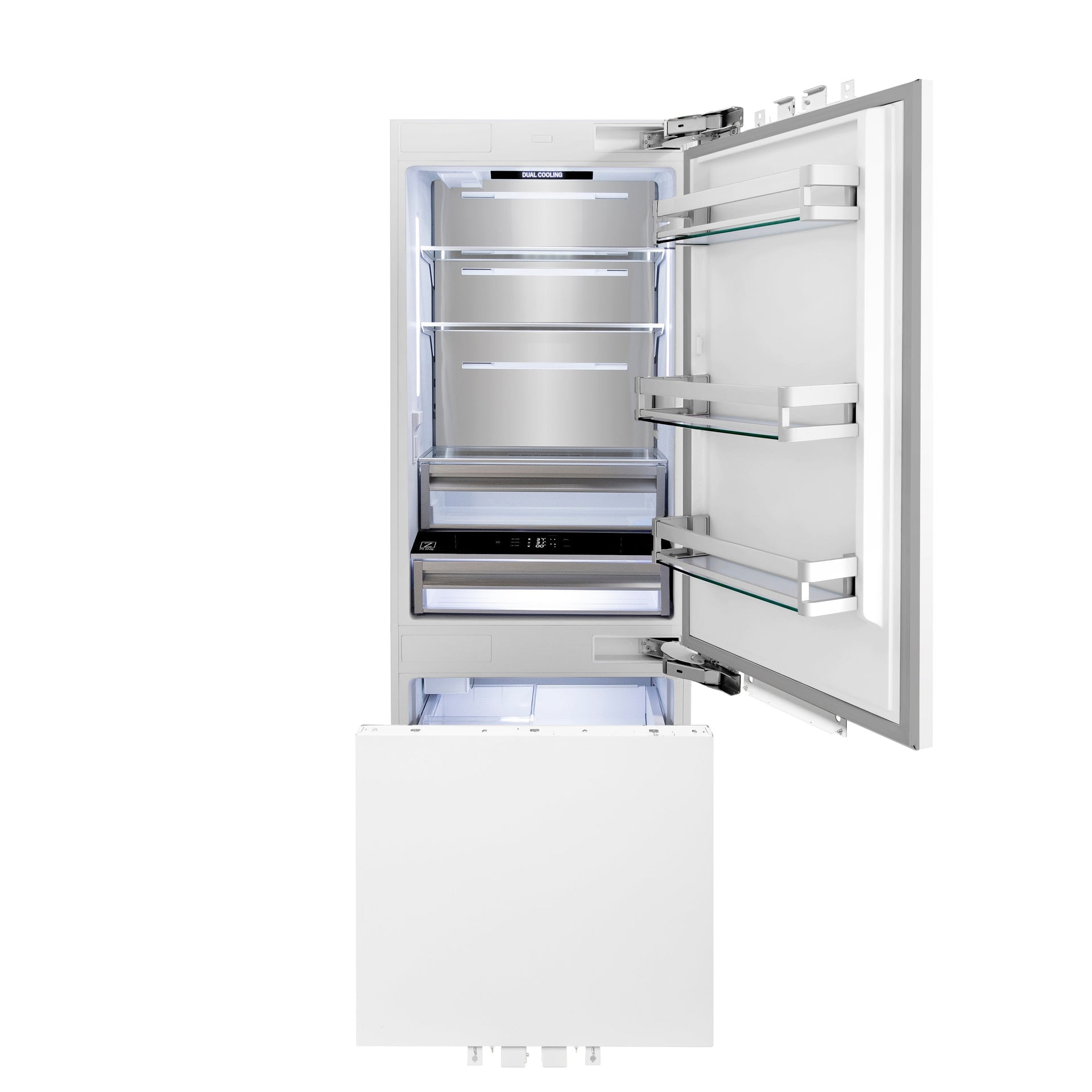 zline-30-in-built-in-panel-ready-bottom-freezer-refrigerator-16-1-cu-ft-internal-water-ice-dispenser-champagne-bronze-handles-rbivz-30-cb