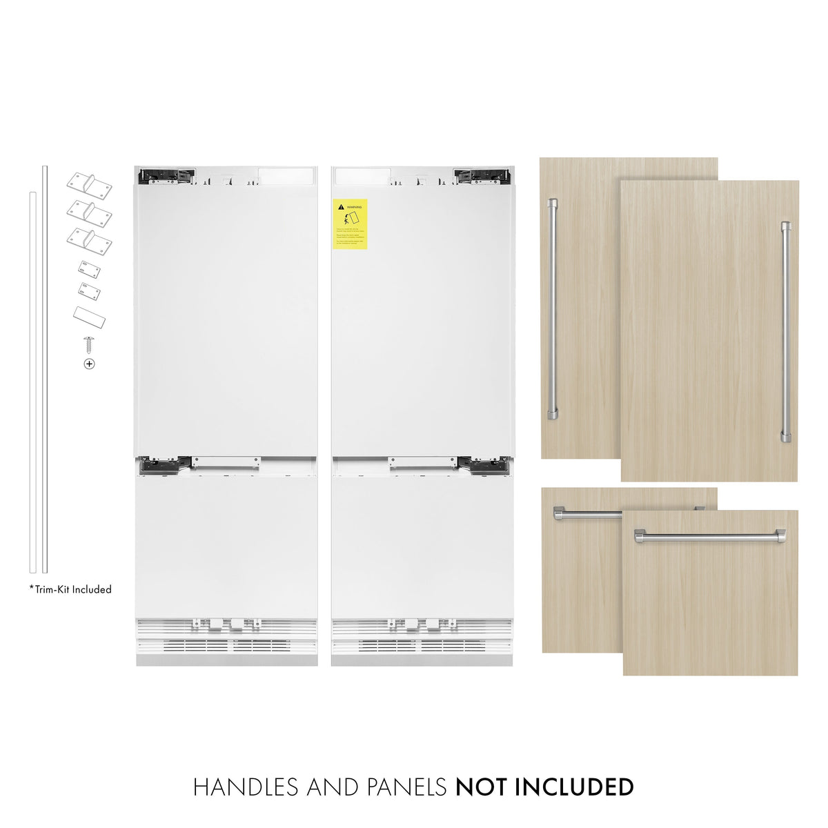 ZLINE 60 in. Built-In 4-Door French Door Refrigerator 32.2 cu. ft. Panel Ready Internal Water & Ice Dispenser (RBIV-60)