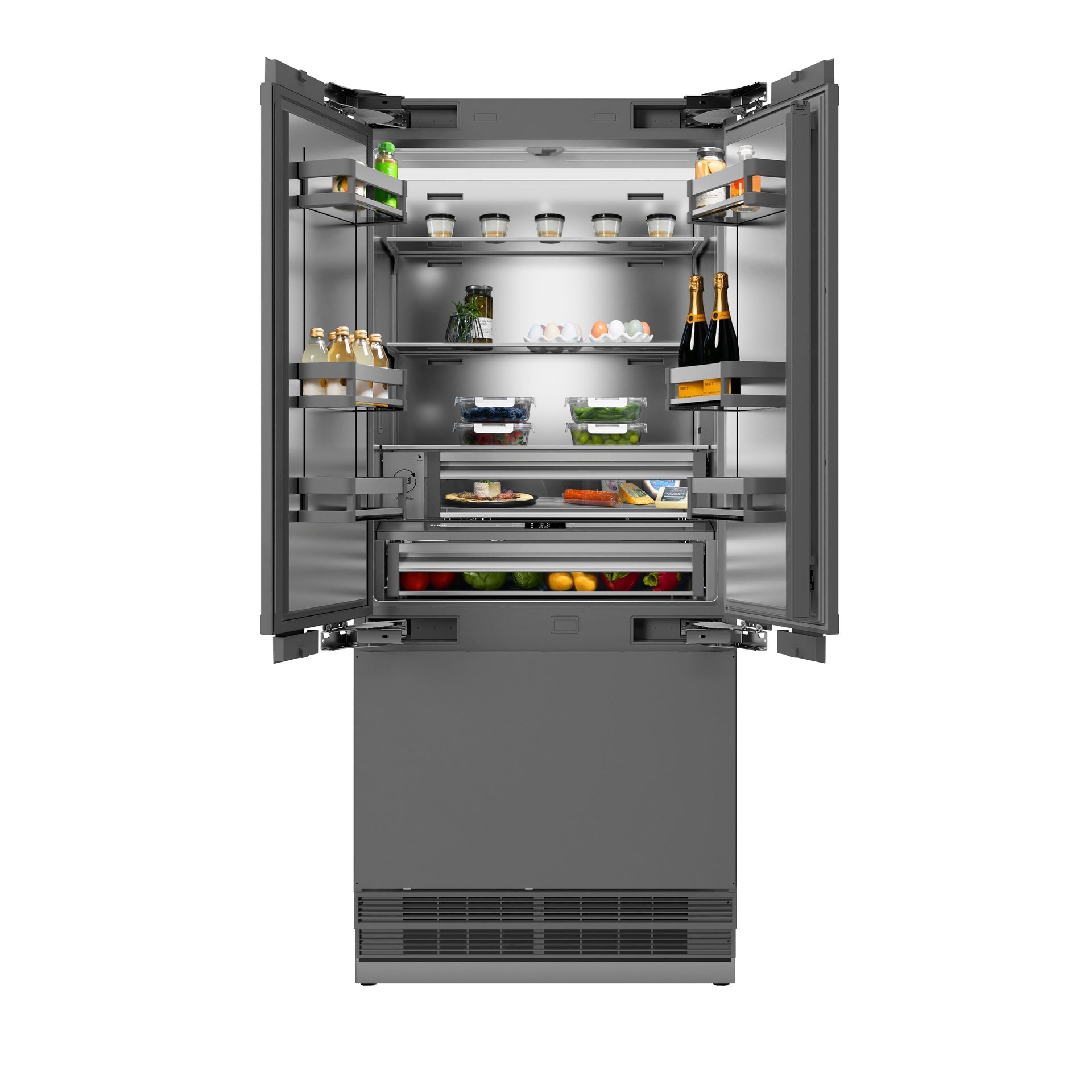 zline-36-in-panel-ready-built-in-french-door-refrigerator-19-6-cu-ft-water-dispenser-ice-maker-stainless-steel-interior-matte-black-accents-srbivz-36-mb