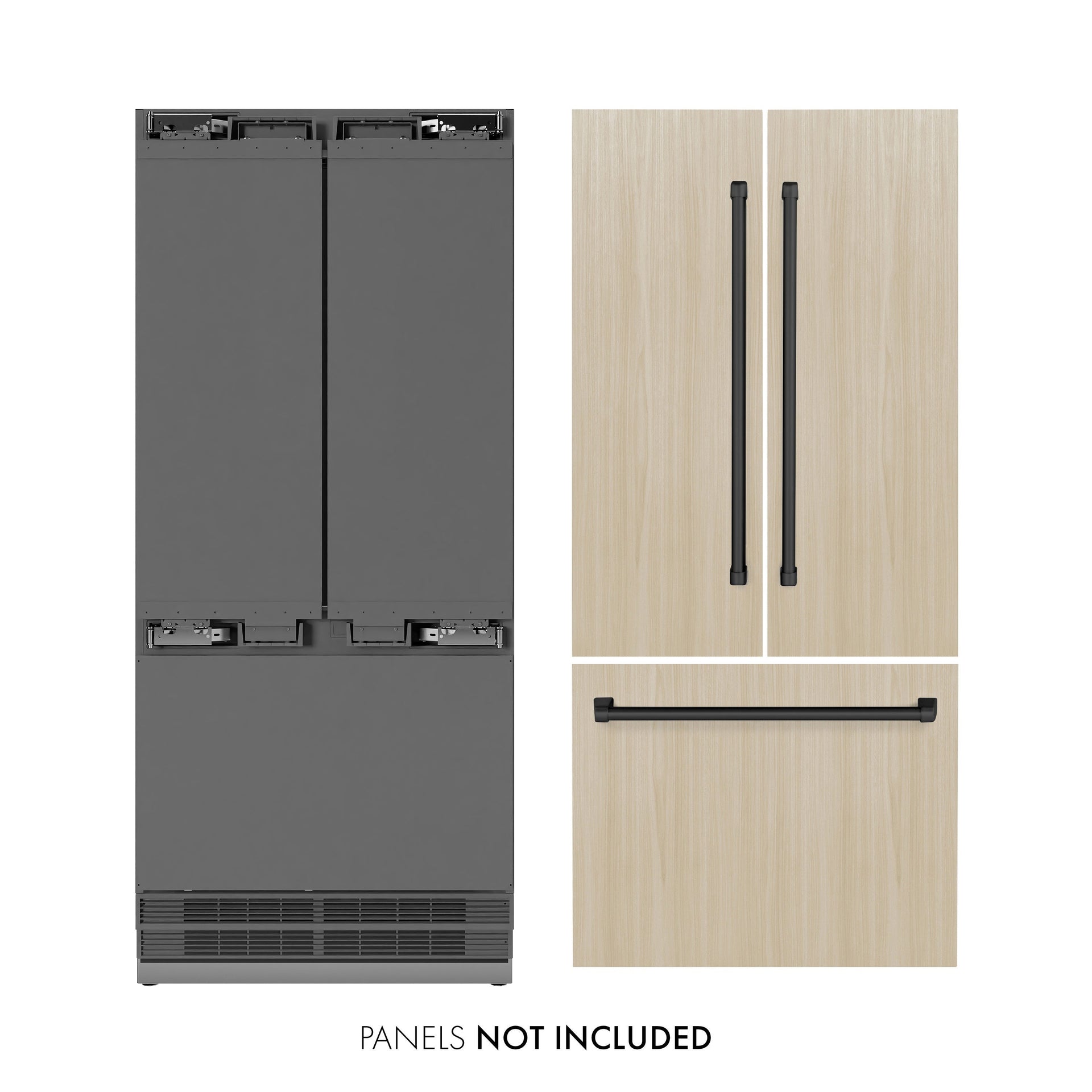 zline-36-in-panel-ready-built-in-french-door-refrigerator-19-6-cu-ft-water-dispenser-ice-maker-stainless-steel-interior-matte-black-accents-srbivz-36-mb