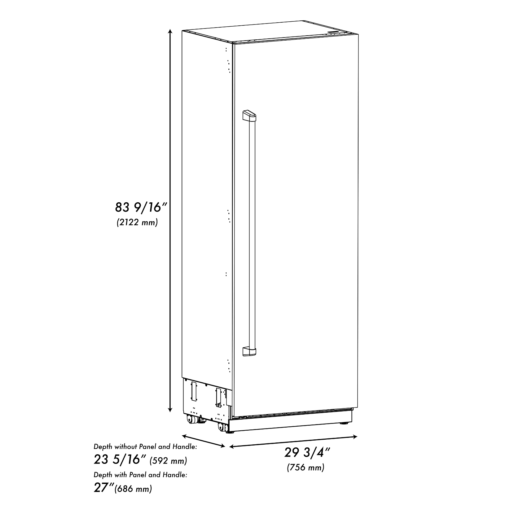 zline-30-in-column-refrigerator-16-7-cu-ft-stainless-steel-graphite-gray-interior-polished-gold-accents-rcrvz-30430-g