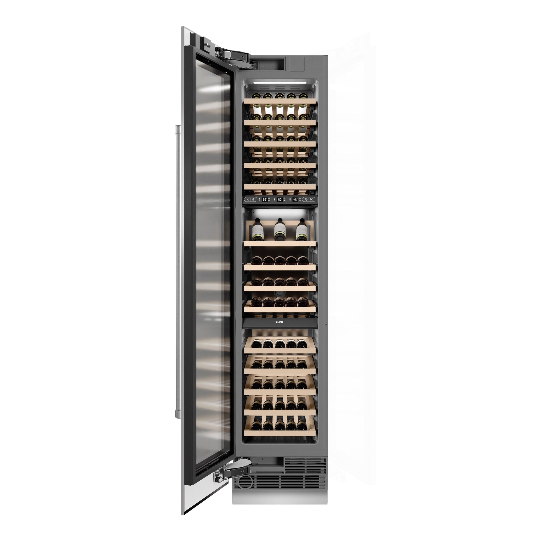 zline-18-9-0-cu-ft-triple-zone-68-bottle-left-hinge-column-wine-cooler-in-stainless-steel-rcwvl-304-18