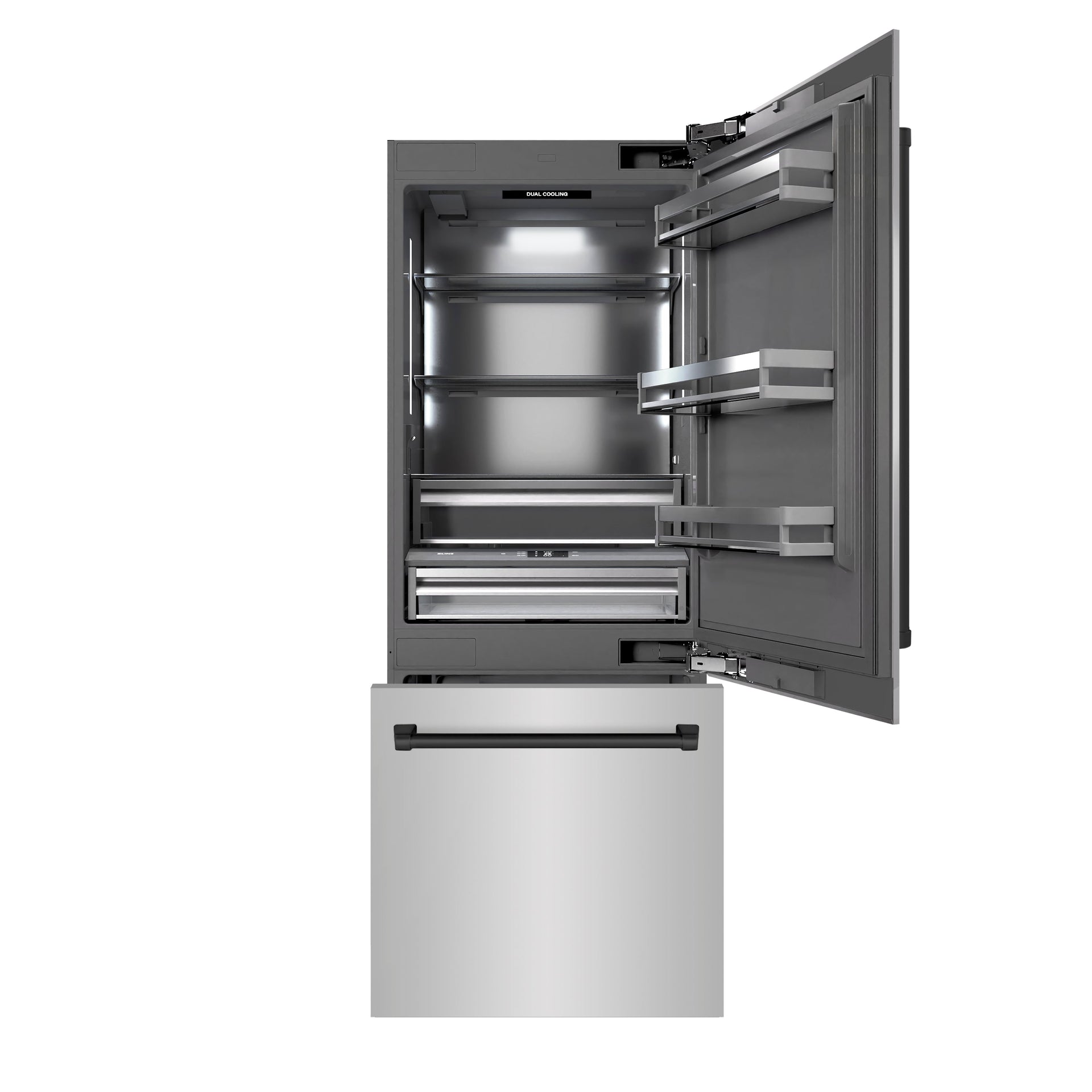 zline-30-in-built-in-bottom-freezer-refrigerator-16-1-cu-ft-with-water-dispenser-ice-maker-stainless-steel-graphite-gray-interior-matte-black-accents-grbivz-304-30mb