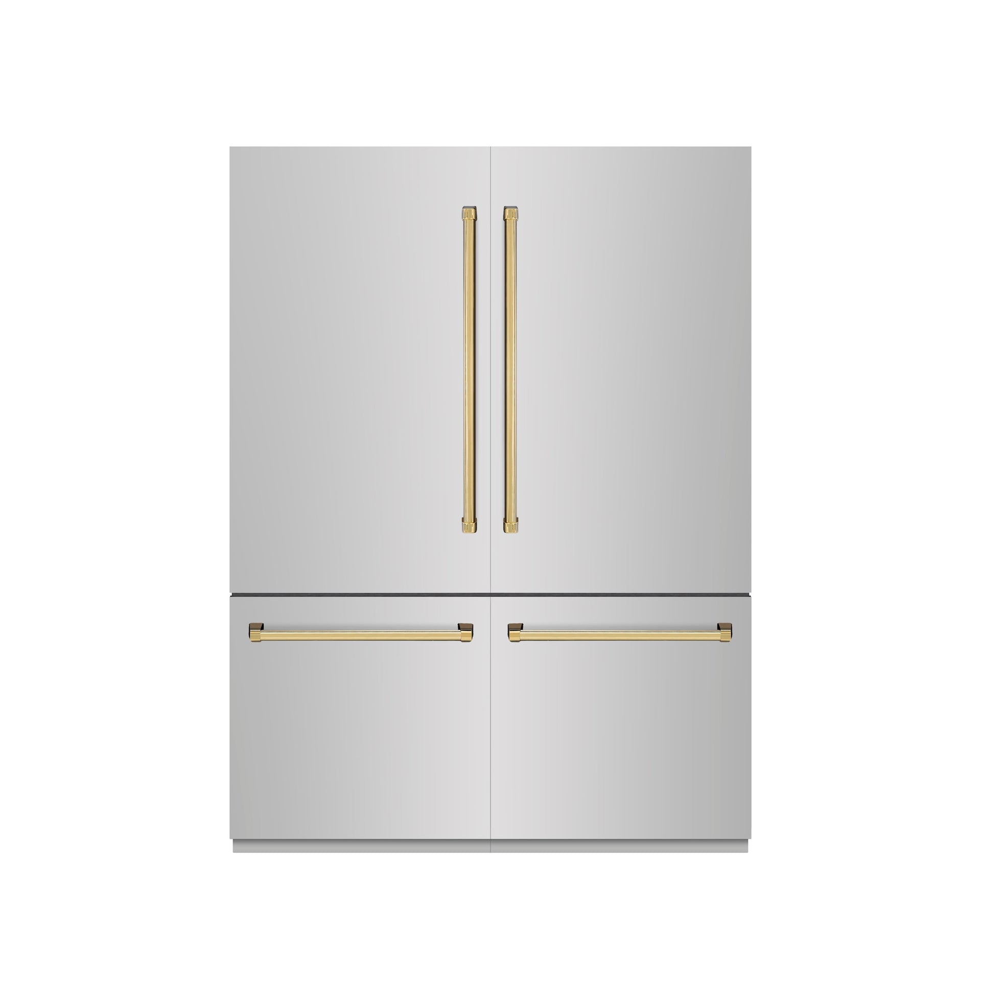 zline-60-in-built-in-french-door-bottom-freezer-refrigerator-32-2-cu-ft-water-dispenser-ice-maker-stainless-steel-graphite-gray-interior-polished-gold-accents-grbivz-304-60g