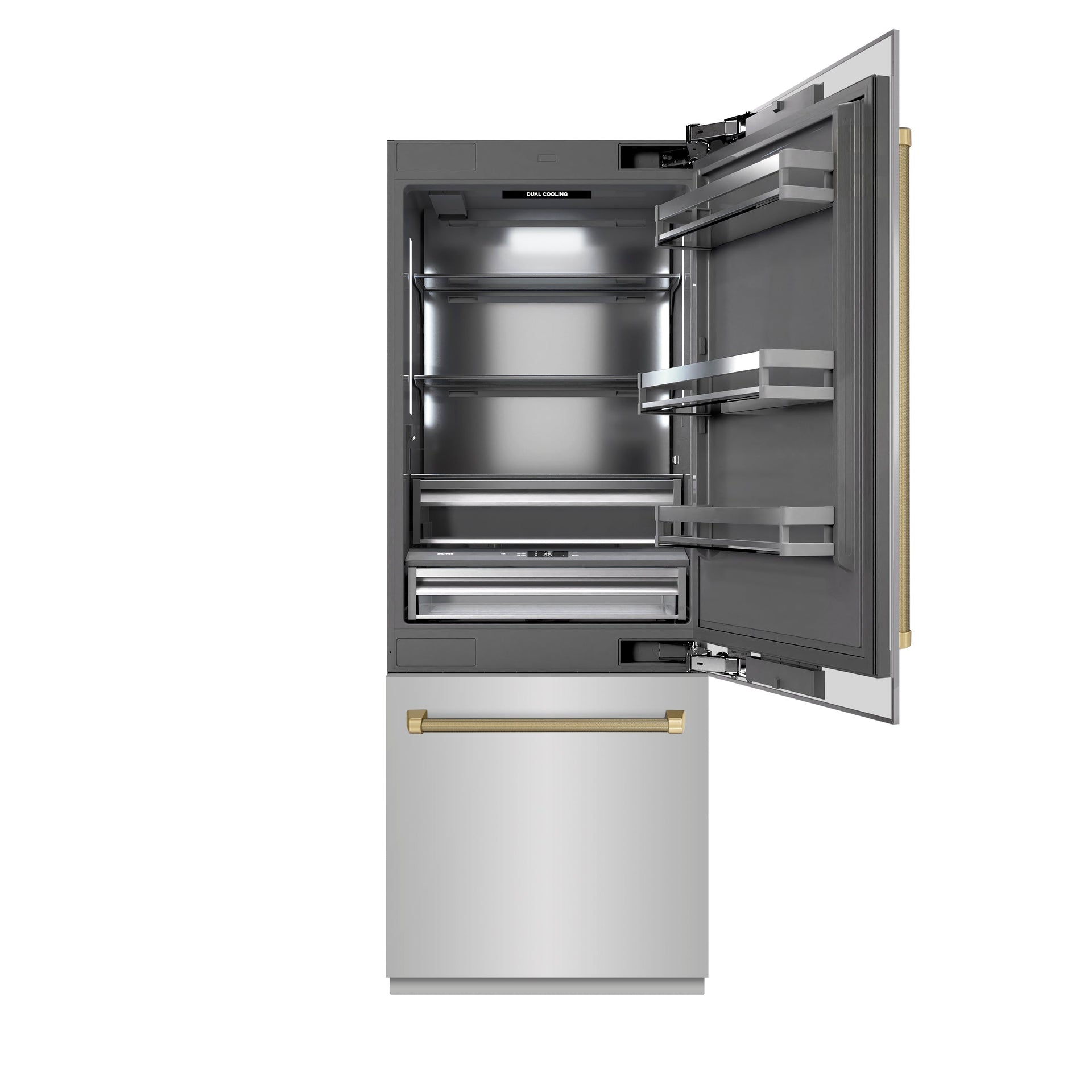 zline-30-in-built-in-bottom-freezer-refrigerator-16-1-cu-ft-water-dispenser-ice-maker-stainless-steel-champagne-bronze-helix-handles-graphite-gray-interior-grbivz-30430kcb