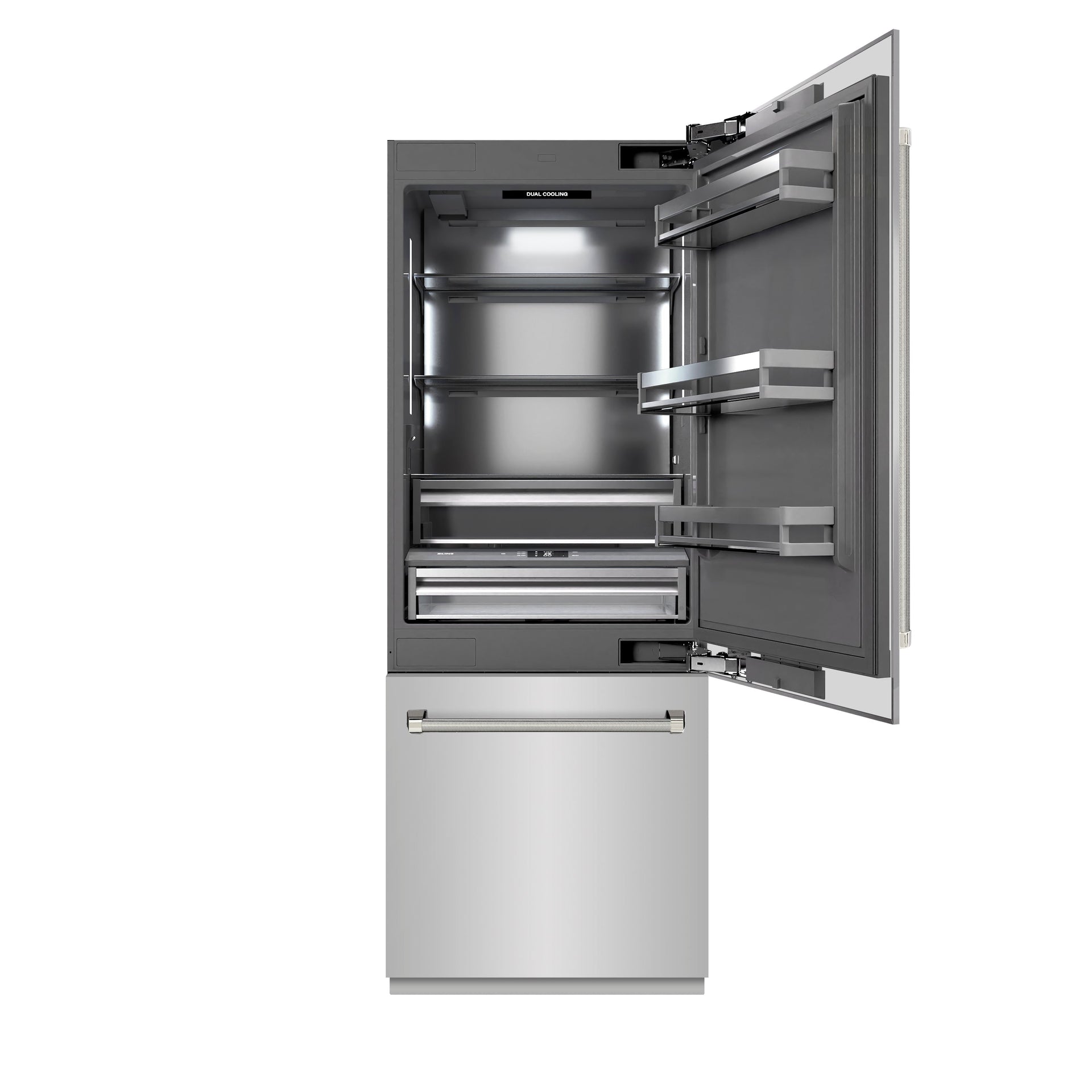 zline-30-in-built-in-bottom-freezer-refrigerator-16-1-cu-ft-water-dispenser-ice-maker-stainless-steel-graphite-gray-interior-polished-nickel-helix-handles-grbivz-30430kpn