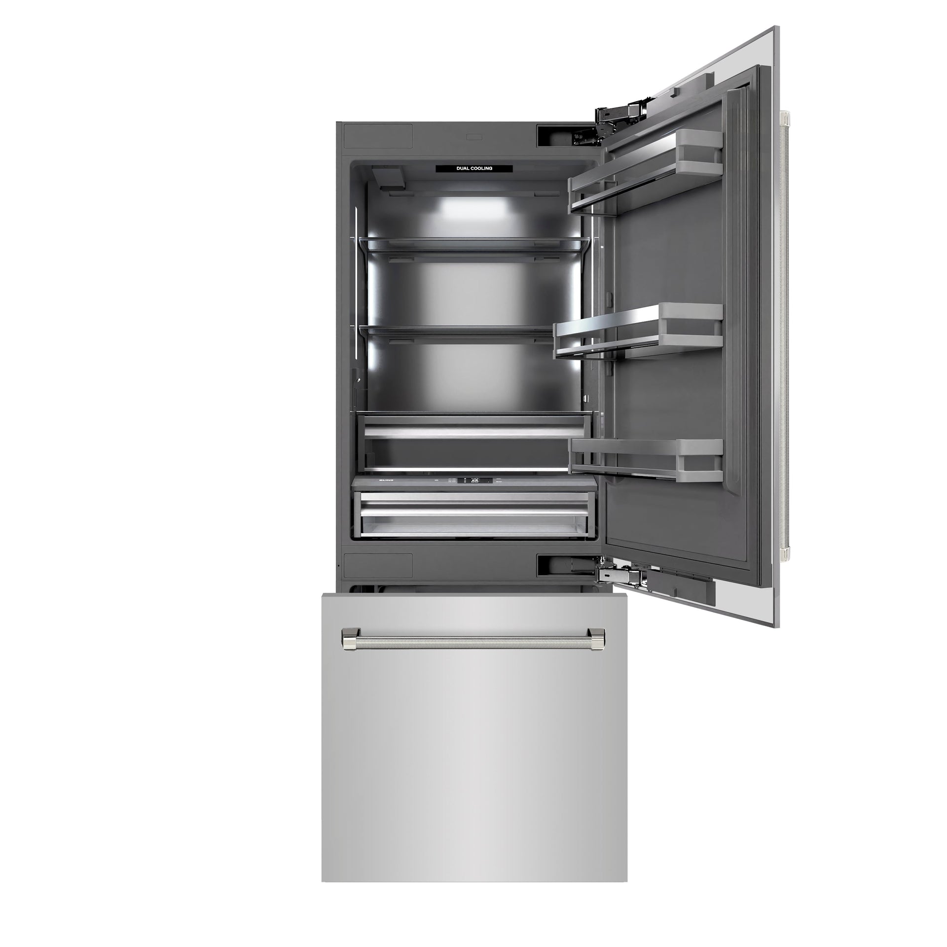 zline-30-in-built-in-bottom-freezer-refrigerator-16-1-cu-ft-water-dispenser-ice-maker-stainless-steel-graphite-gray-interior-polished-nickel-helix-handles-grbivz-30430kpn