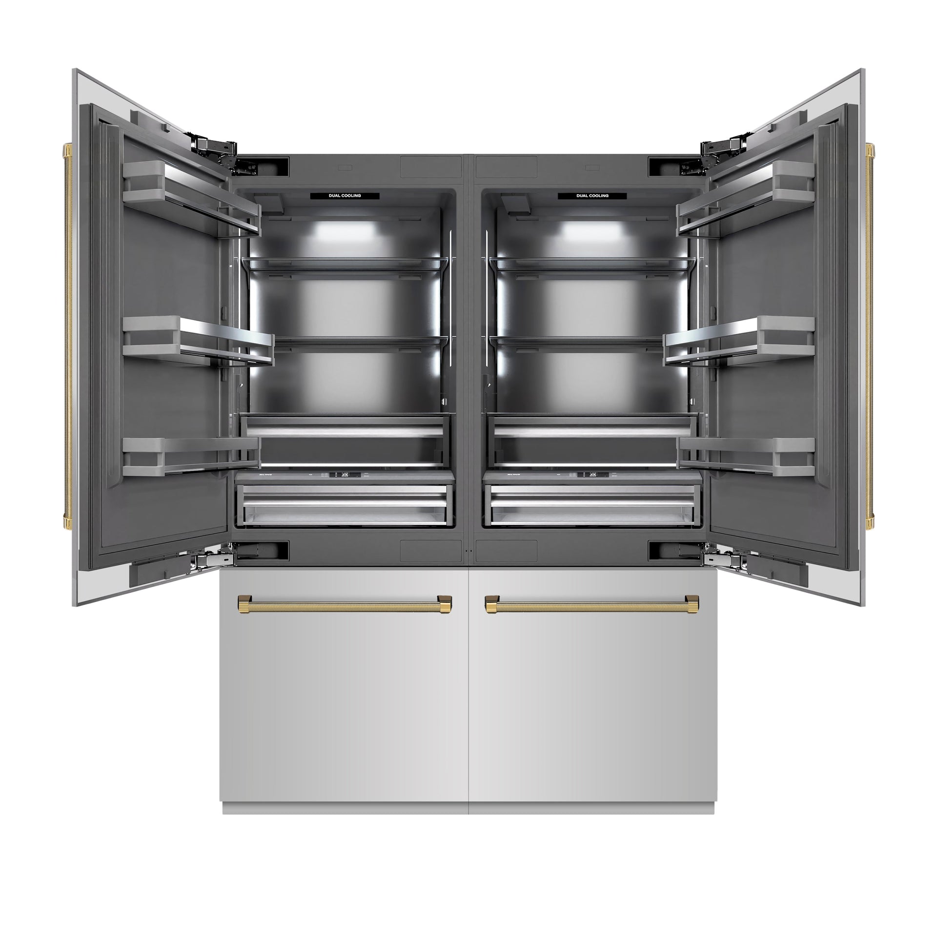 zline-60-in-french-door-built-in-bottom-freezer-refrigerator-32-2-cu-ft-water-dispenser-ice-maker-stainless-steel-graphite-gray-interior-polished-gold-helix-handles-grbivz-30460kg