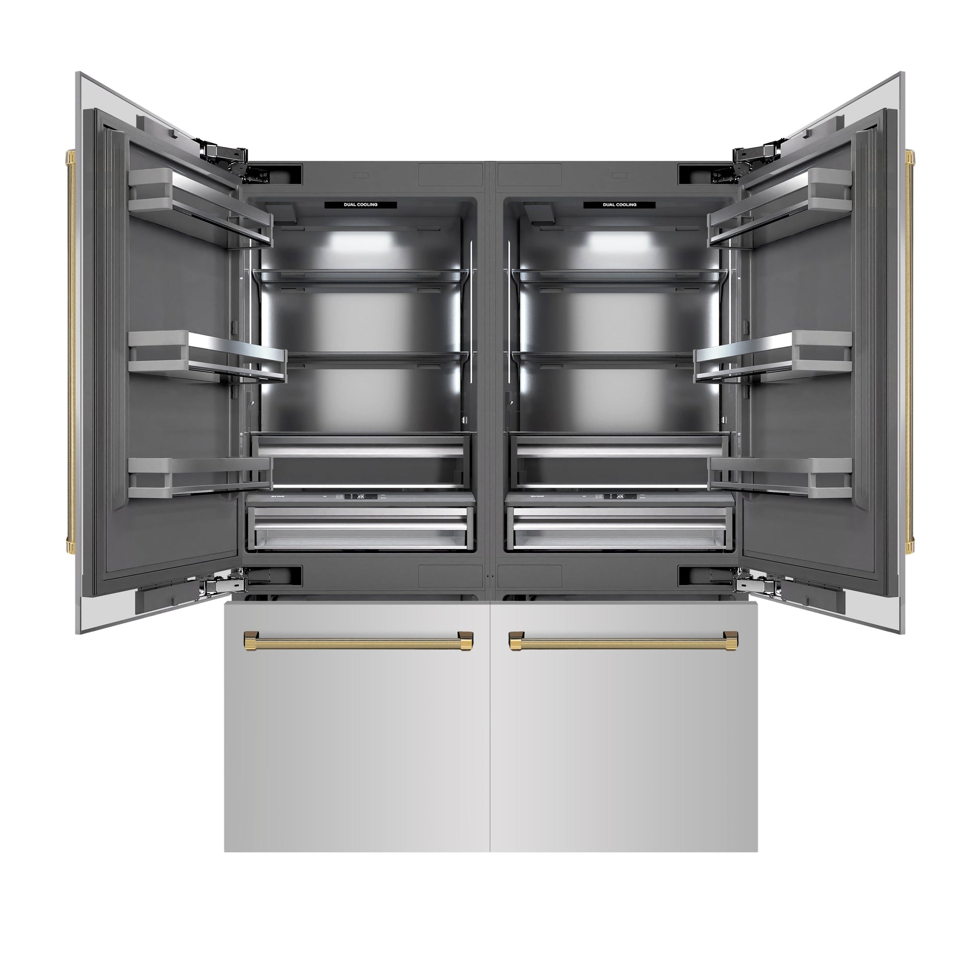 zline-60-in-french-door-built-in-bottom-freezer-refrigerator-32-2-cu-ft-water-dispenser-ice-maker-stainless-steel-graphite-gray-interior-polished-gold-helix-handles-grbivz-30460kg