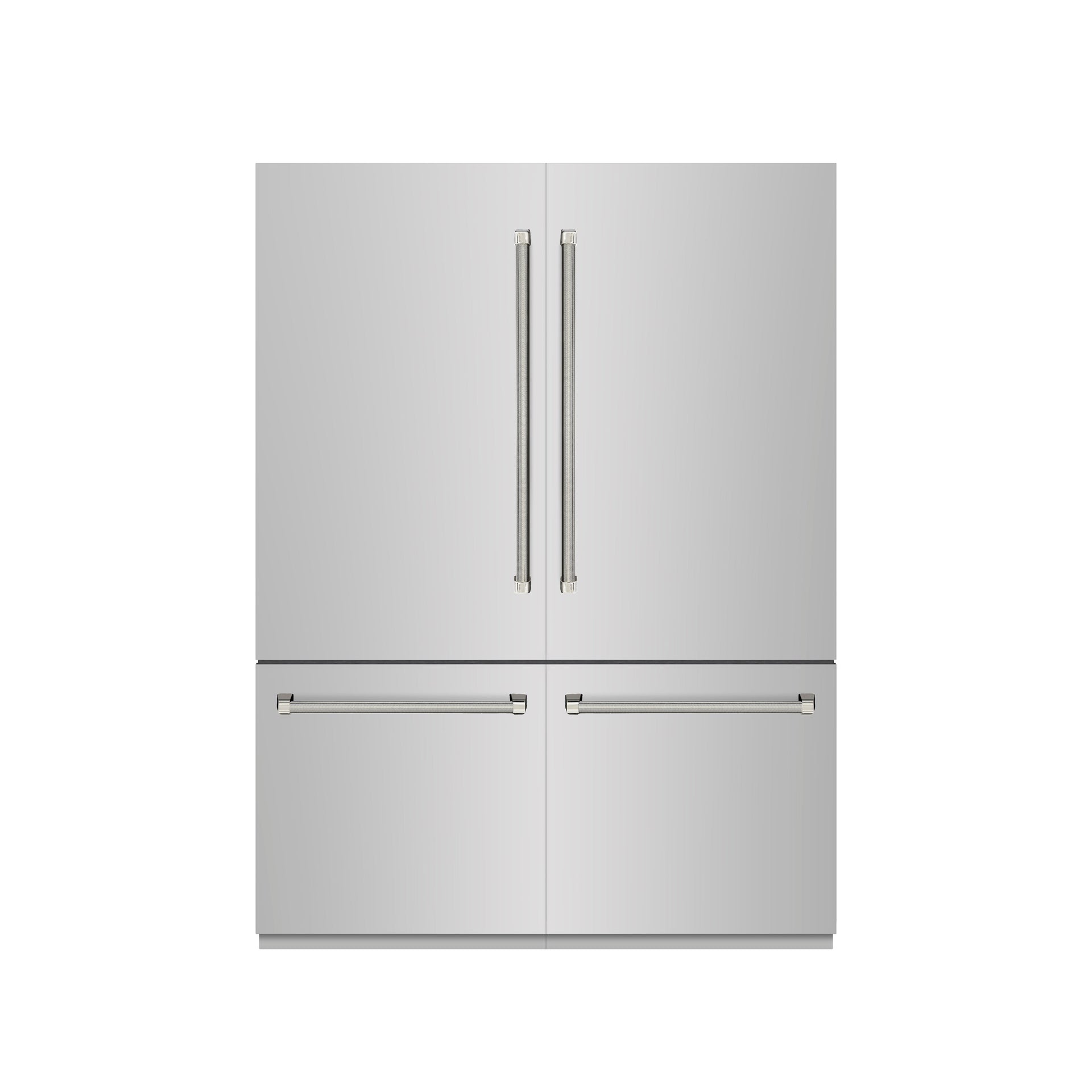 zline-60-in-french-door-built-in-bottom-freezer-refrigerator-32-2-cu-ft-stainless-steel-graphite-gray-interior-water-dispenser-ice-maker-polished-nickel-helix-handles-grbivz-30460kpn