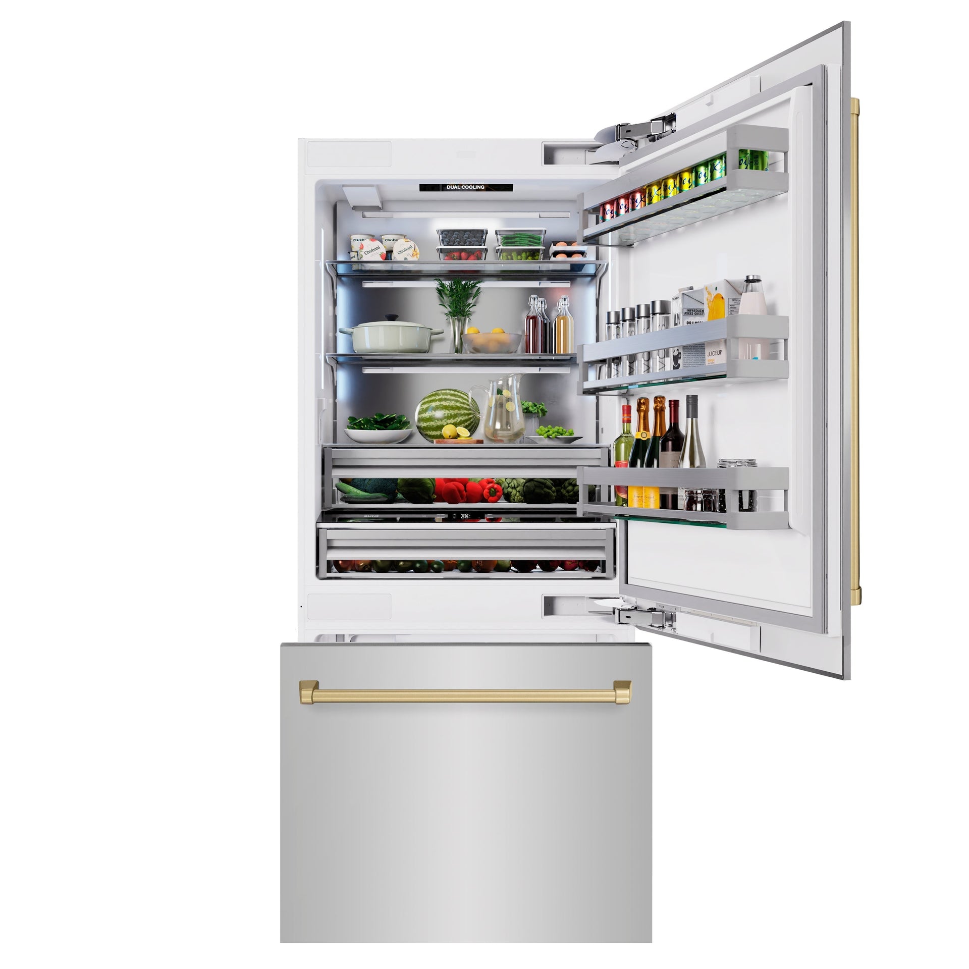zline-36-in-built-in-bottom-freezer-refrigerator-19-8-cu-ft-water-dispenser-ice-maker-stainless-steel-champagne-bronze-accents-rbitz-304-36cb