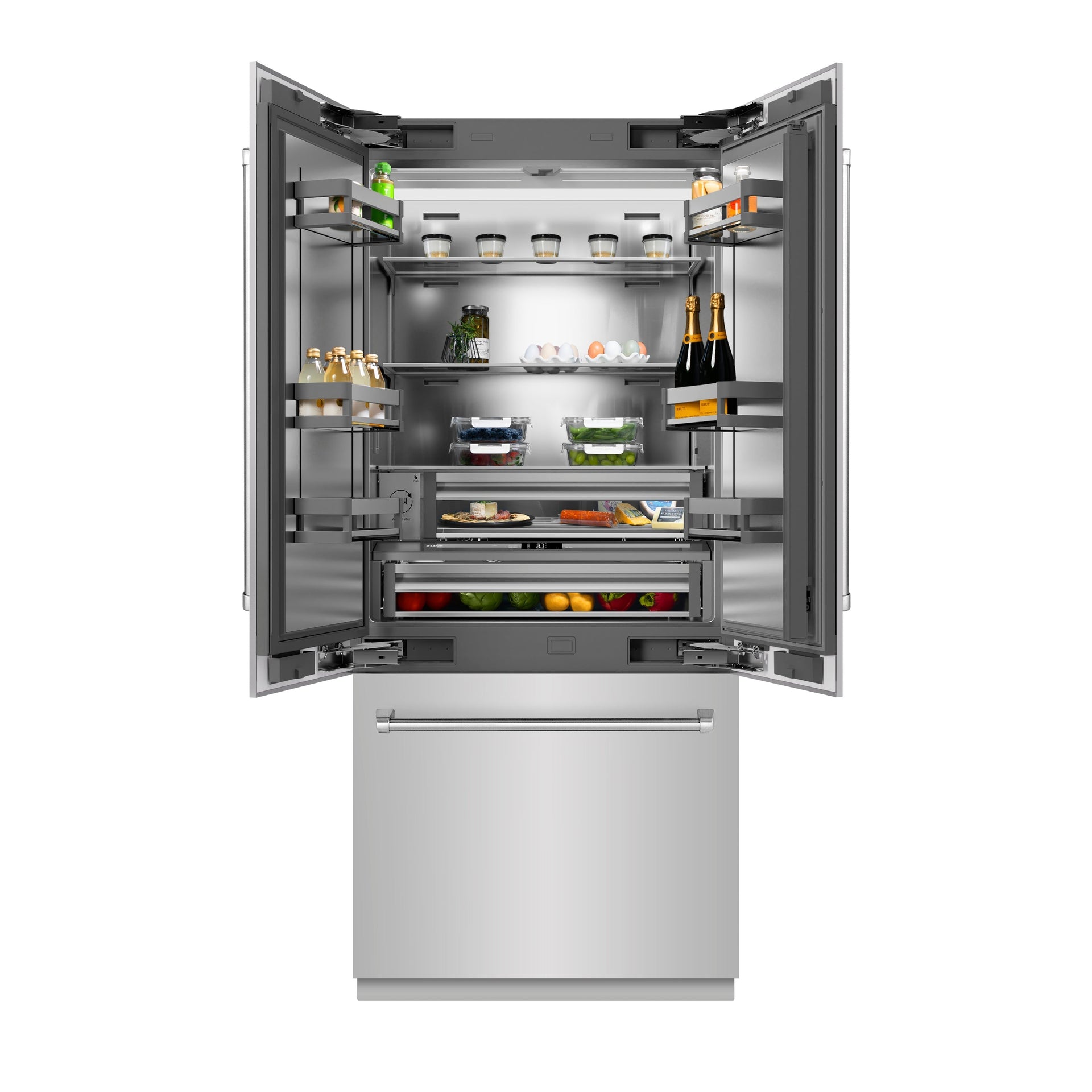 zline-36-in-built-in-french-door-bottom-freezer-refrigerator-19-6-cu-ft-with-water-dispenser-ice-maker-stainless-steel-interior-srbiv-304-36