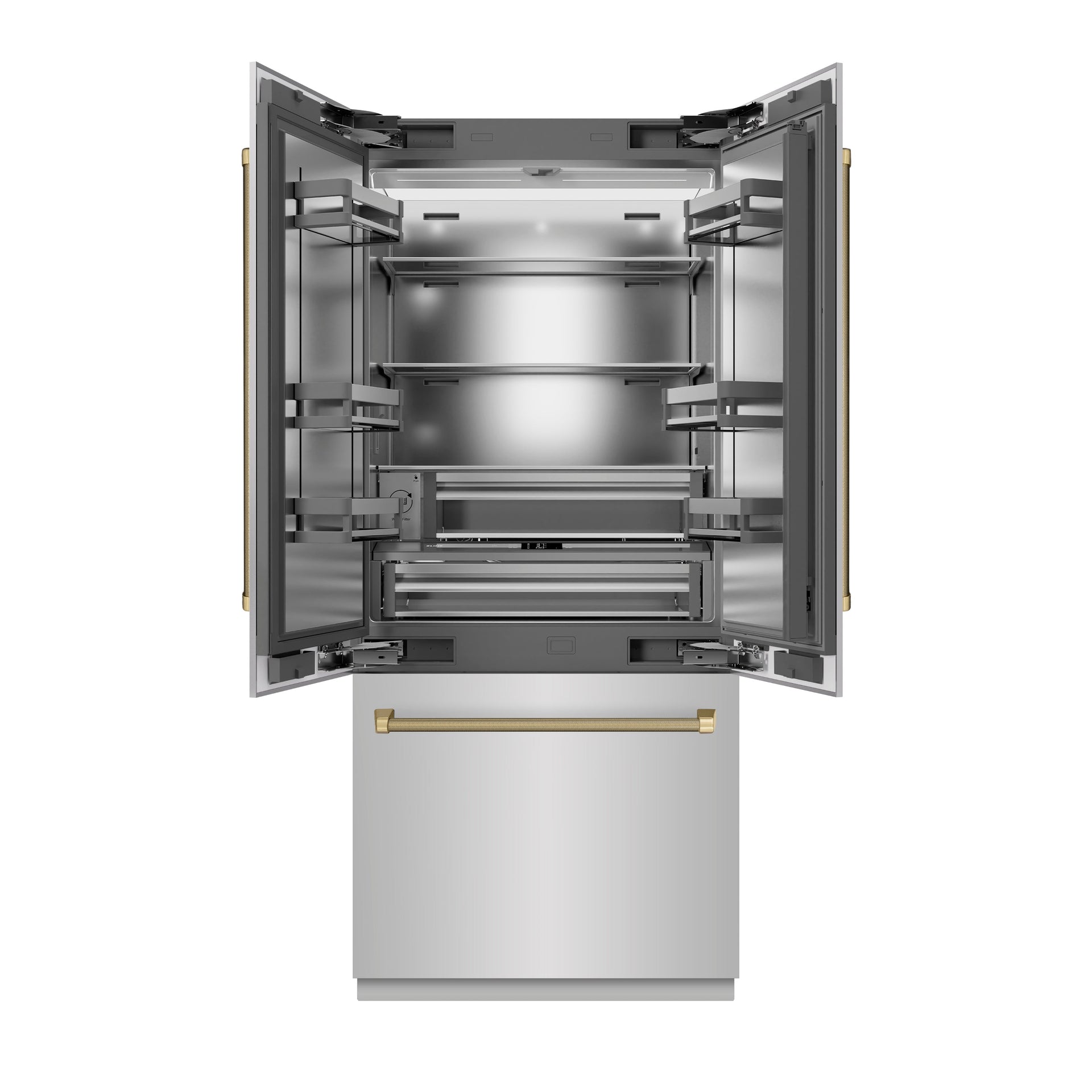 zline-36-in-french-door-built-in-bottom-freezer-refrigerator-19-6-cu-ft-water-dispenser-ice-maker-stainless-steel-champagne-bronze-helix-handles-srbivz-30436kcb