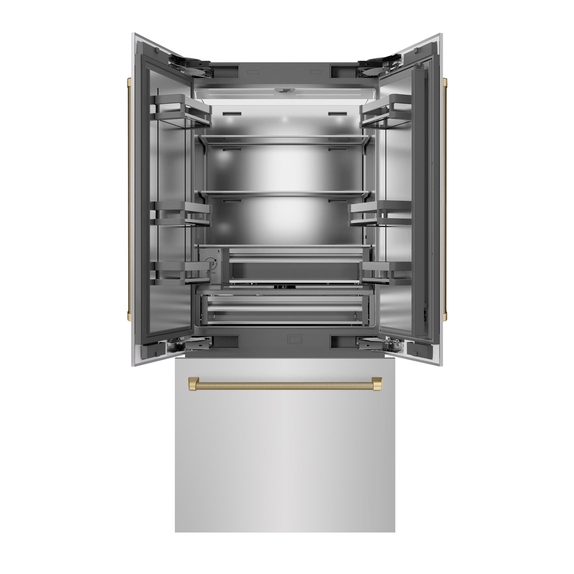 zline-36-in-french-door-built-in-bottom-freezer-refrigerator-19-6-cu-ft-water-dispenser-ice-maker-stainless-steel-champagne-bronze-helix-handles-srbivz-30436kcb