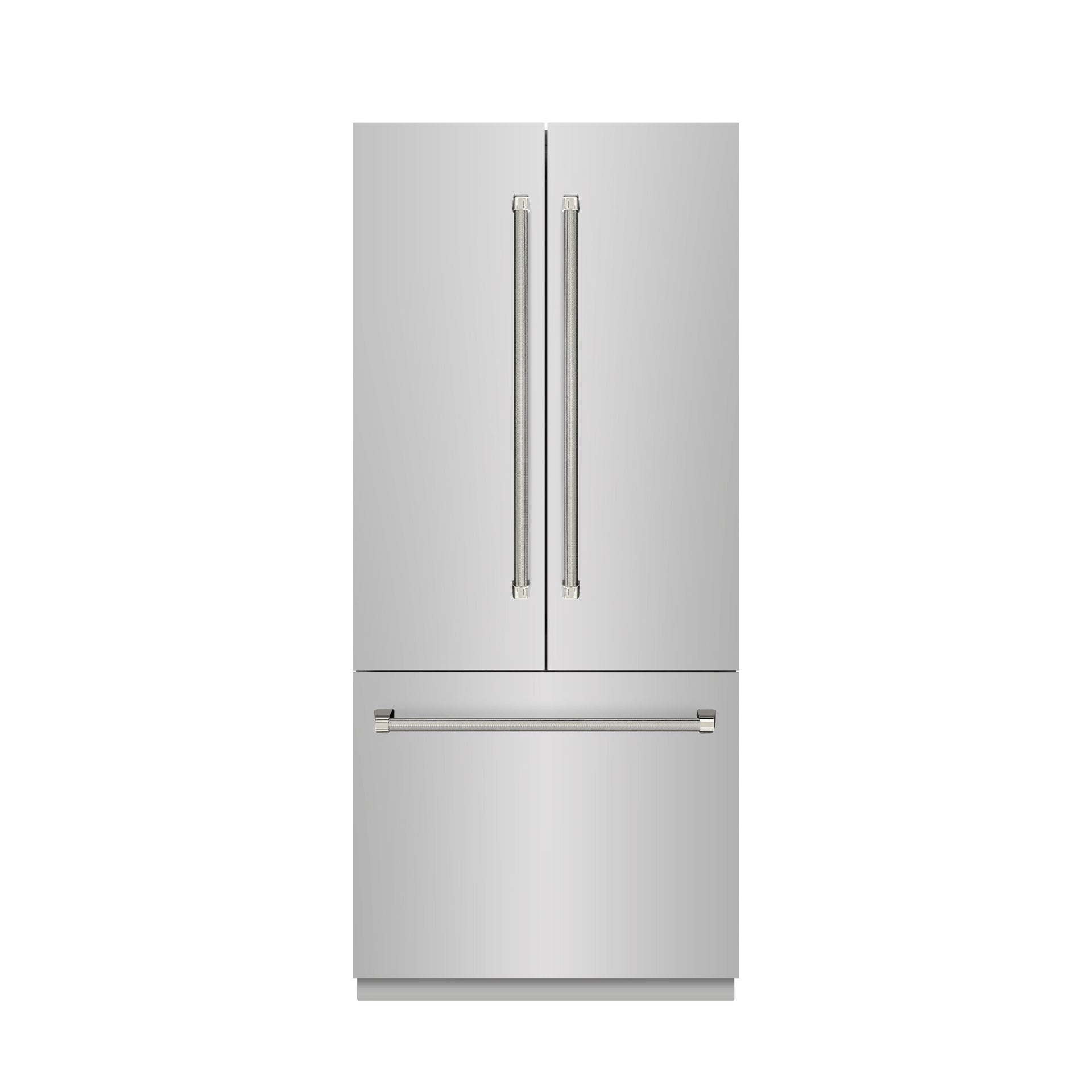 zline-36-in-french-door-built-in-bottom-freezer-refrigerator-19-6-cu-ft-stainless-steel-interior-water-dispenser-ice-maker-polished-nickel-helix-handles-srbivz-30436kpn
