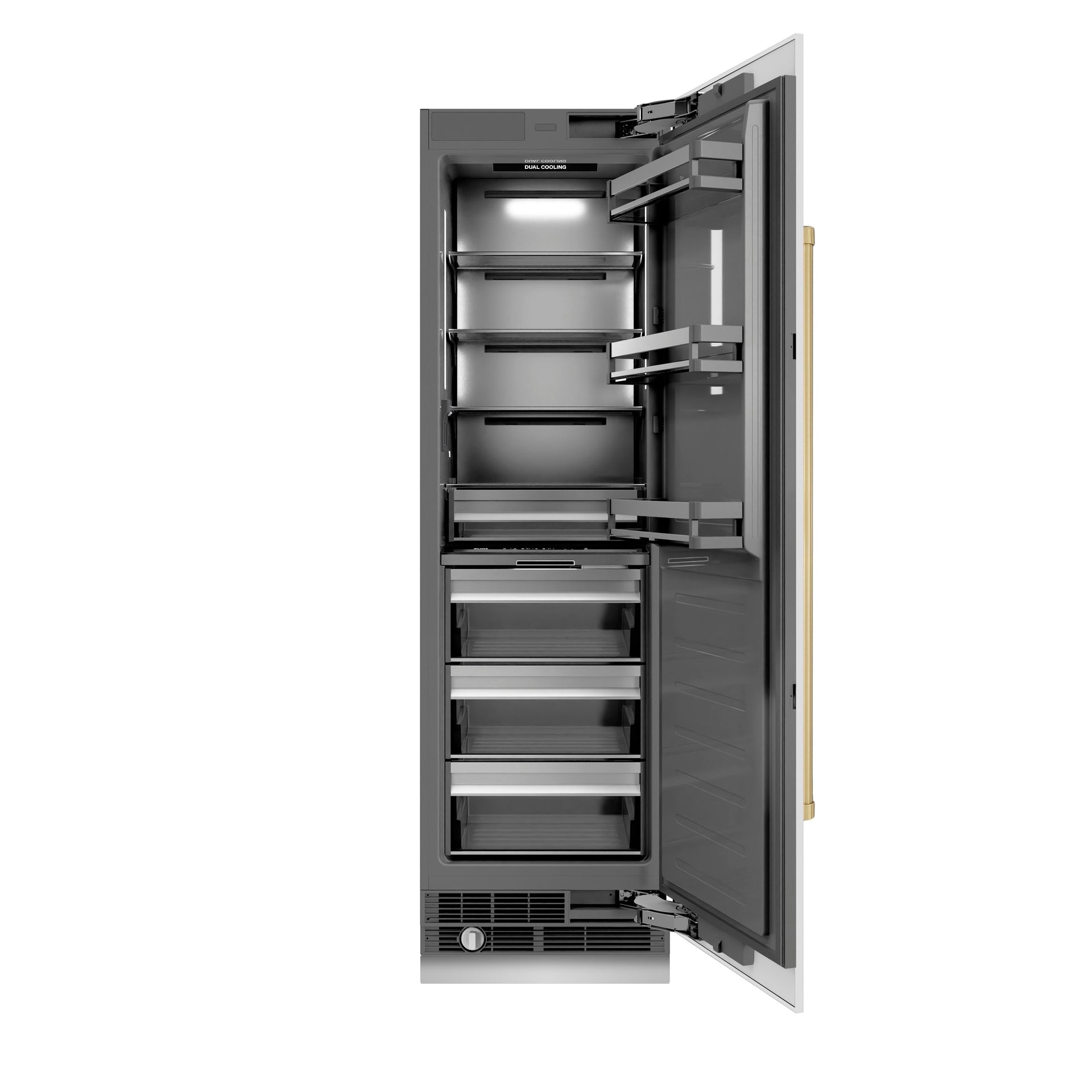 zline-24-in-column-refrigerator-12-5-cu-ft-white-matte-champagne-bronze-accents-graphite-gray-interior-rcrvz-wm-24-cb