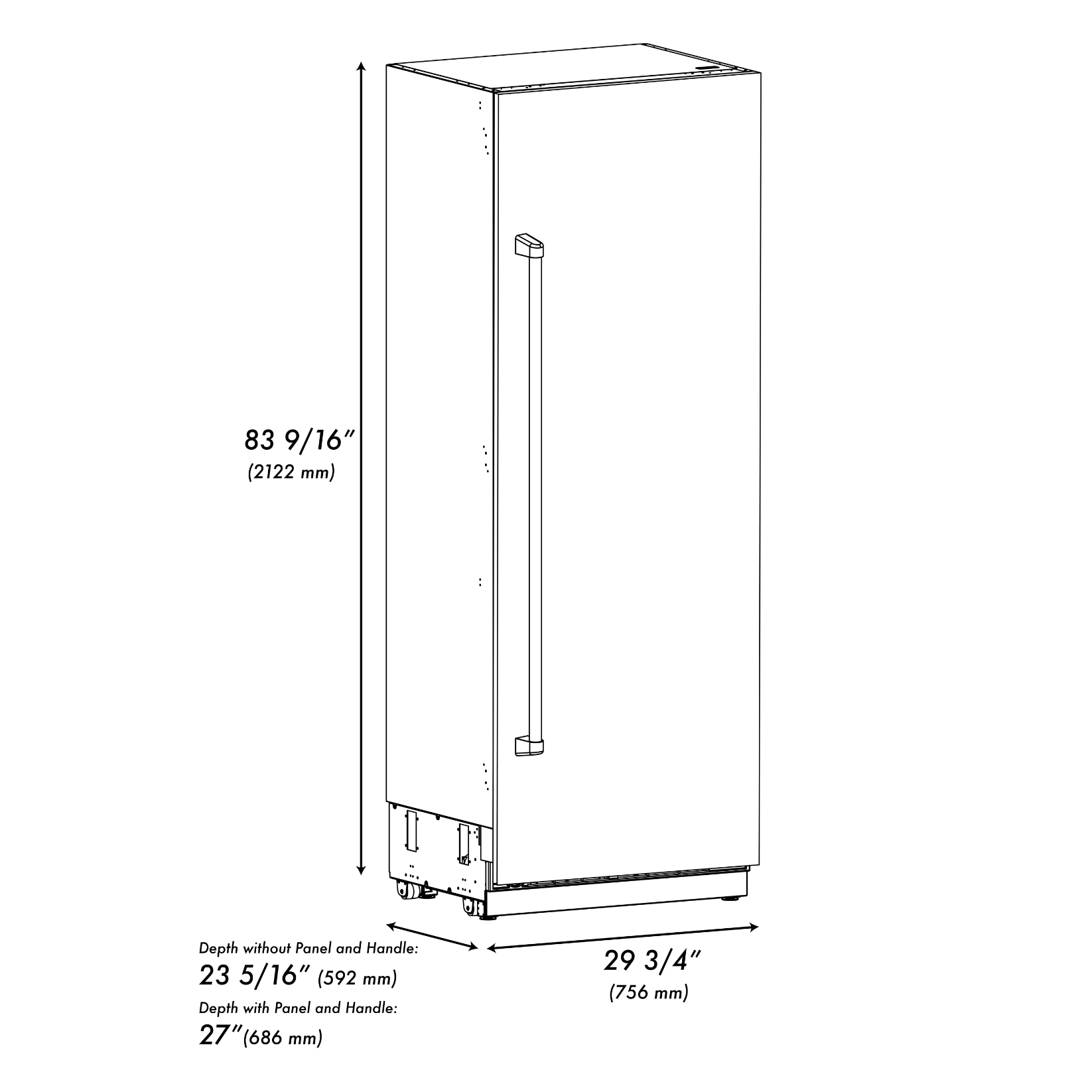 zline-30-in-column-refrigerator-16-7-cu-ft-white-matte-with-graphite-gray-interior-champagne-bronze-accents-rcrvz-wm-30-cb