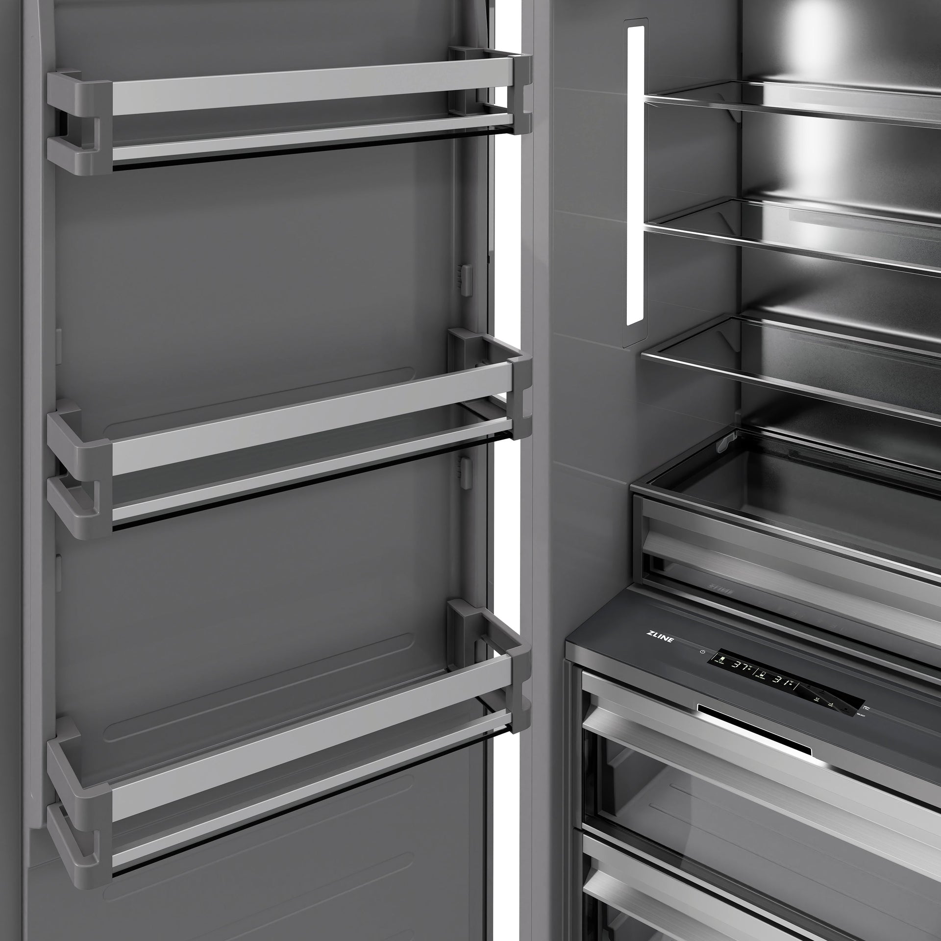 zline-30-in-column-refrigerator-16-7-cu-ft-white-matte-graphite-gray-interior-matte-black-accents-rcrvz-wm-30-mb