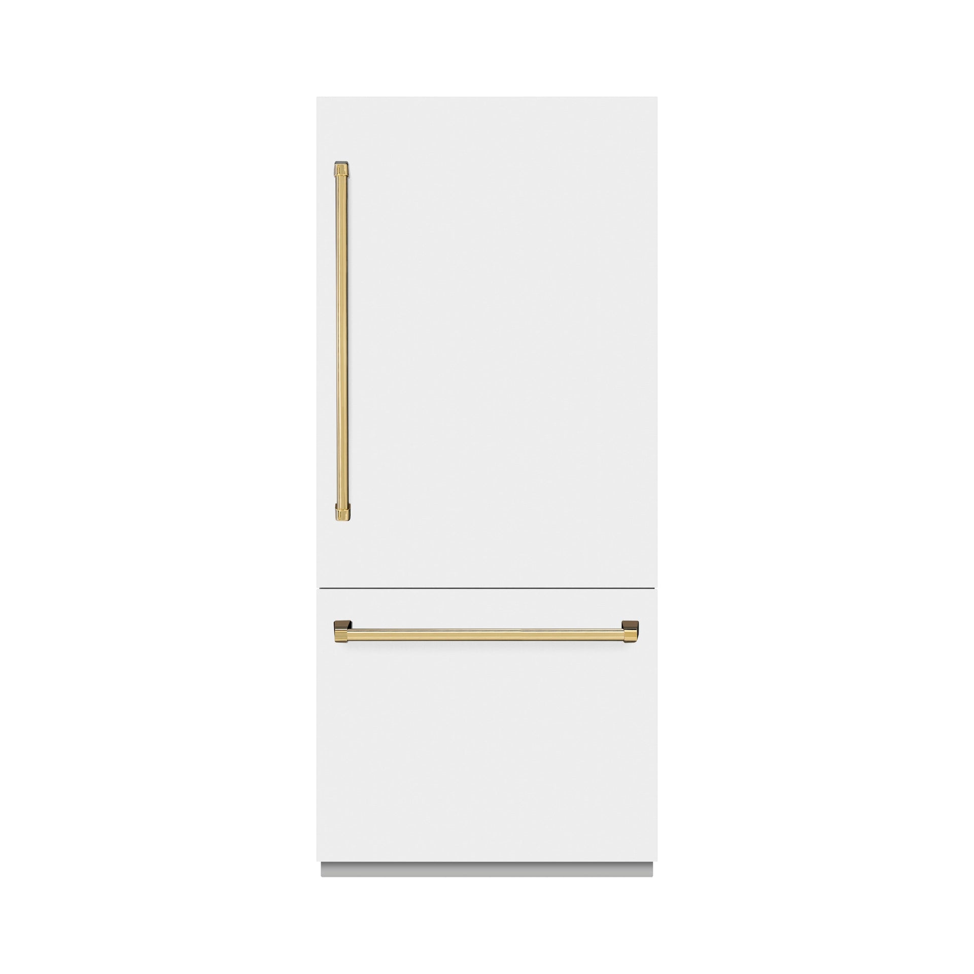 zline-36-in-built-in-bottom-freezer-refrigerator-19-8-cu-ft-water-dispenser-ice-maker-white-matte-polished-gold-accents-grbitz-wm-36-g