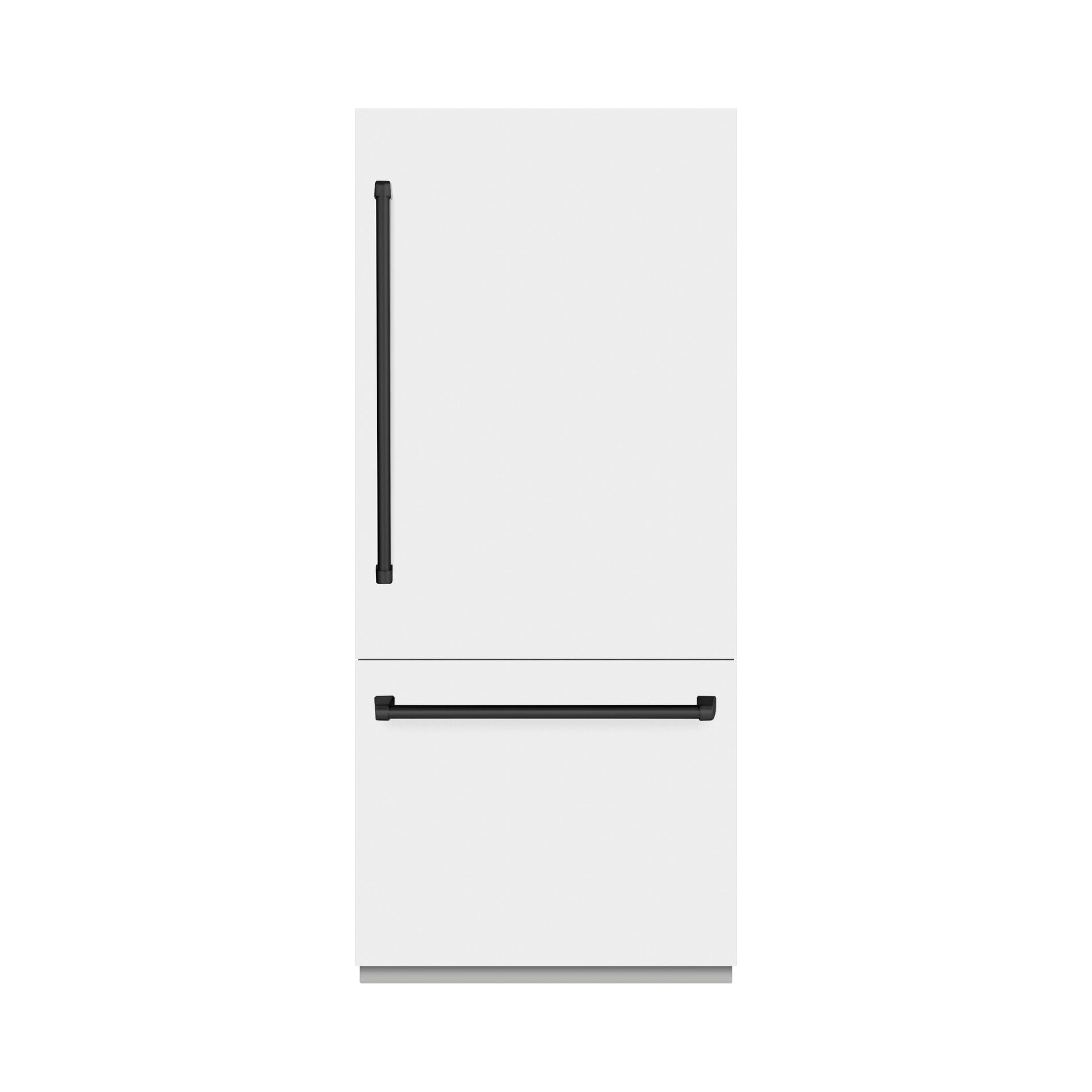 zline-36-in-built-in-bottom-freezer-refrigerator-19-8-cu-ft-water-dispenser-ice-maker-white-matte-graphite-gray-interior-matte-black-accents-grbitz-wm-36-mb