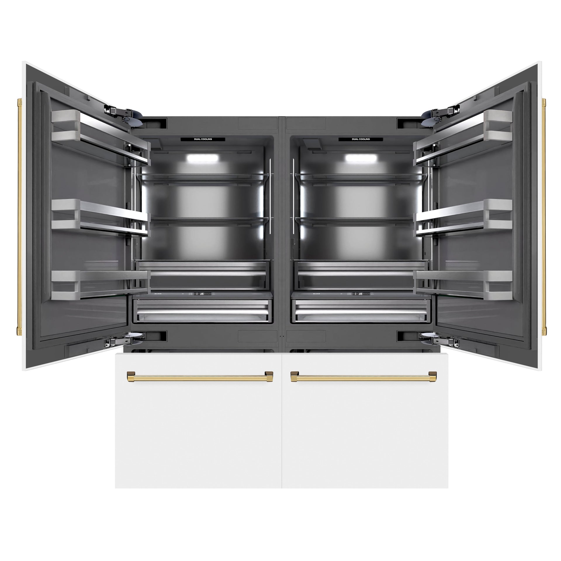 zline-72-in-french-door-built-in-bottom-freezer-refrigerator-39-6-cu-ft-water-dispensers-ice-makers-white-matte-polished-gold-accents-grbitz-wm-72-g