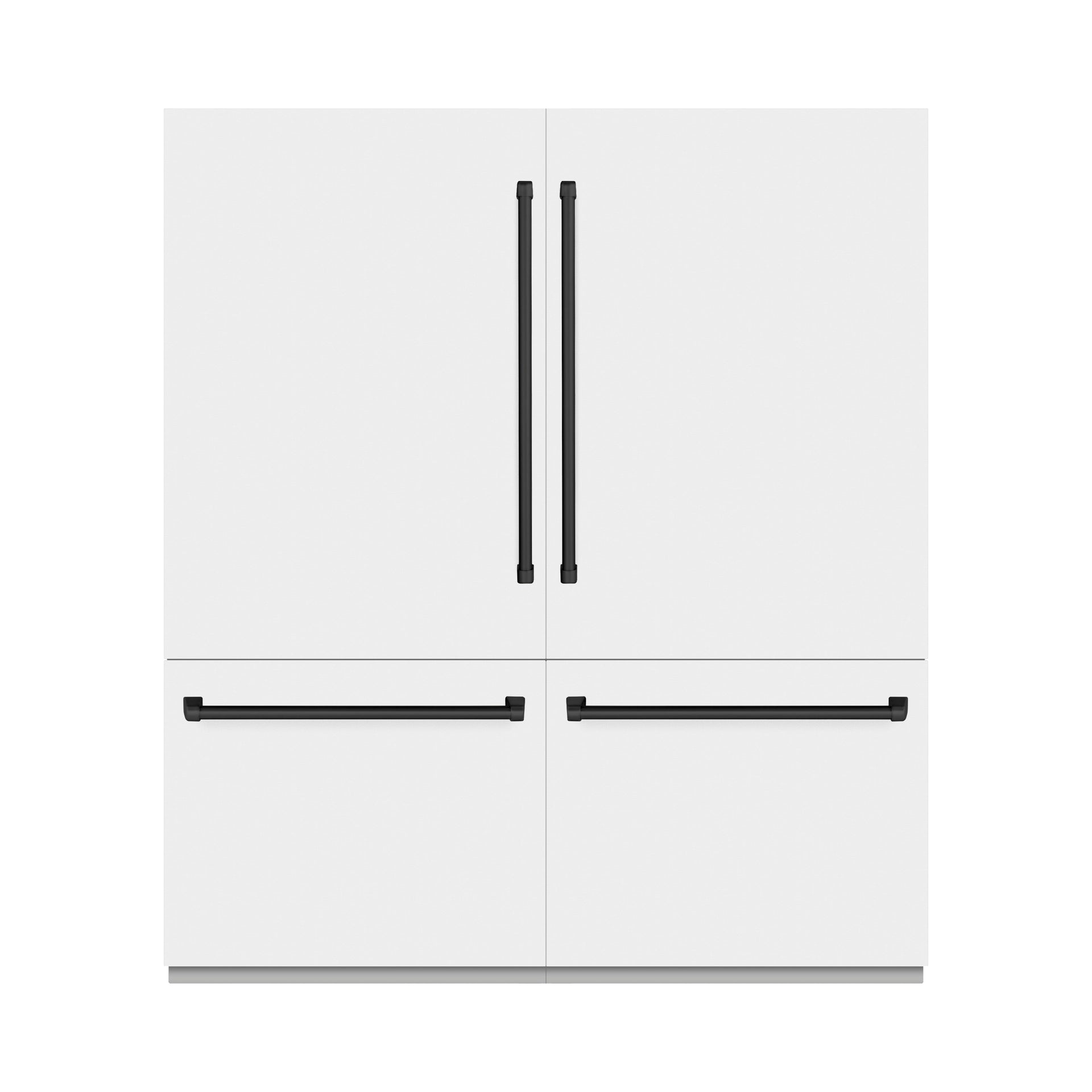 zline-72-in-french-door-built-in-bottom-freezer-refrigerator-39-6-cu-ft-water-dispensers-ice-makers-white-matte-matte-black-accents-grbitz-wm-72-mb