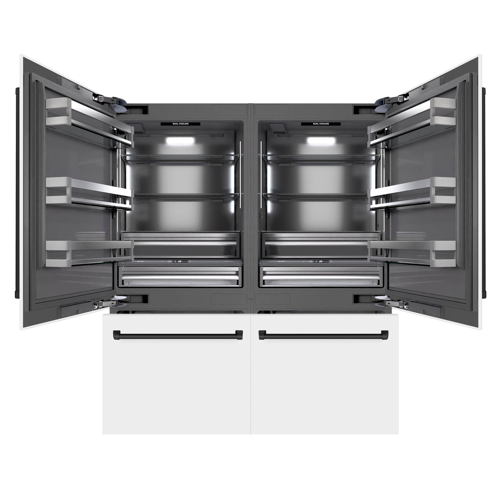 zline-72-in-french-door-built-in-bottom-freezer-refrigerator-39-6-cu-ft-water-dispensers-ice-makers-white-matte-matte-black-accents-grbitz-wm-72-mb