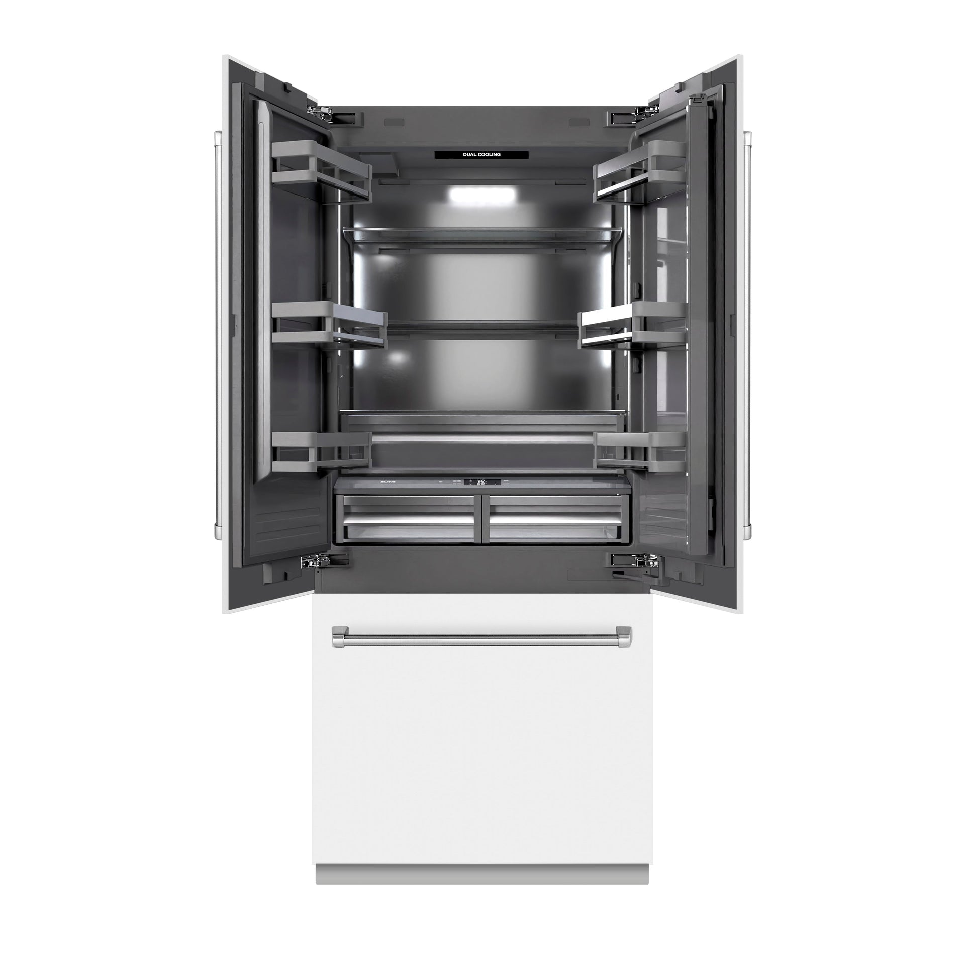 zline-36-in-french-door-built-in-bottom-freezer-refrigerator-19-6-cu-ft-water-dispenser-ice-maker-white-matte-graphite-gray-interior-grbiv-wm-36
